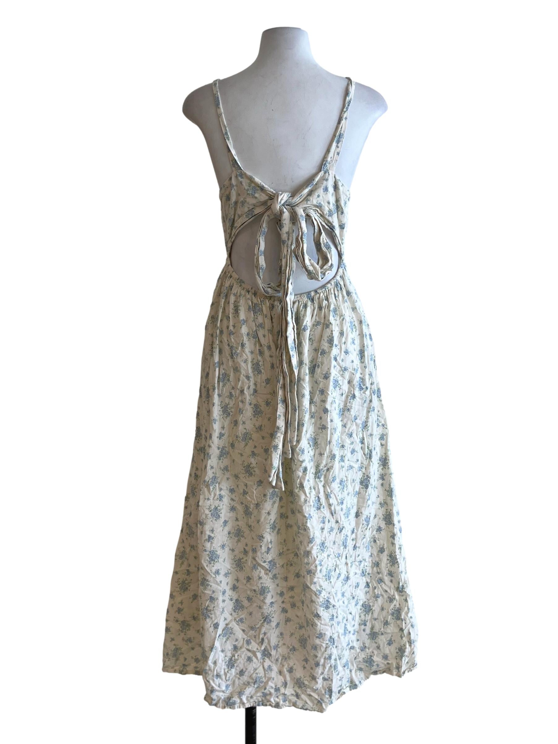 White Floral A-Line Dress