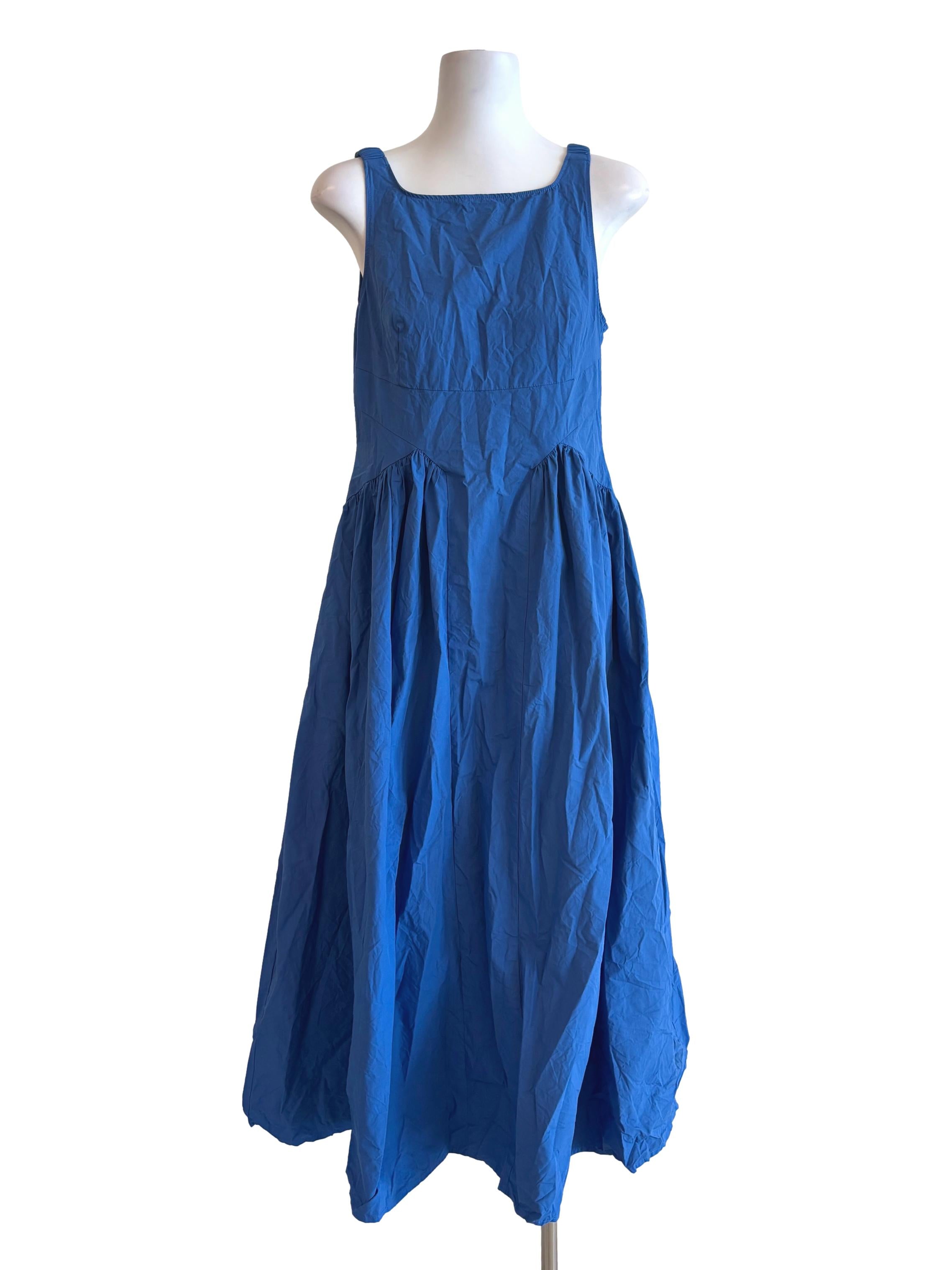 Sapphire Blue Sleeveless A-Line Dress LB