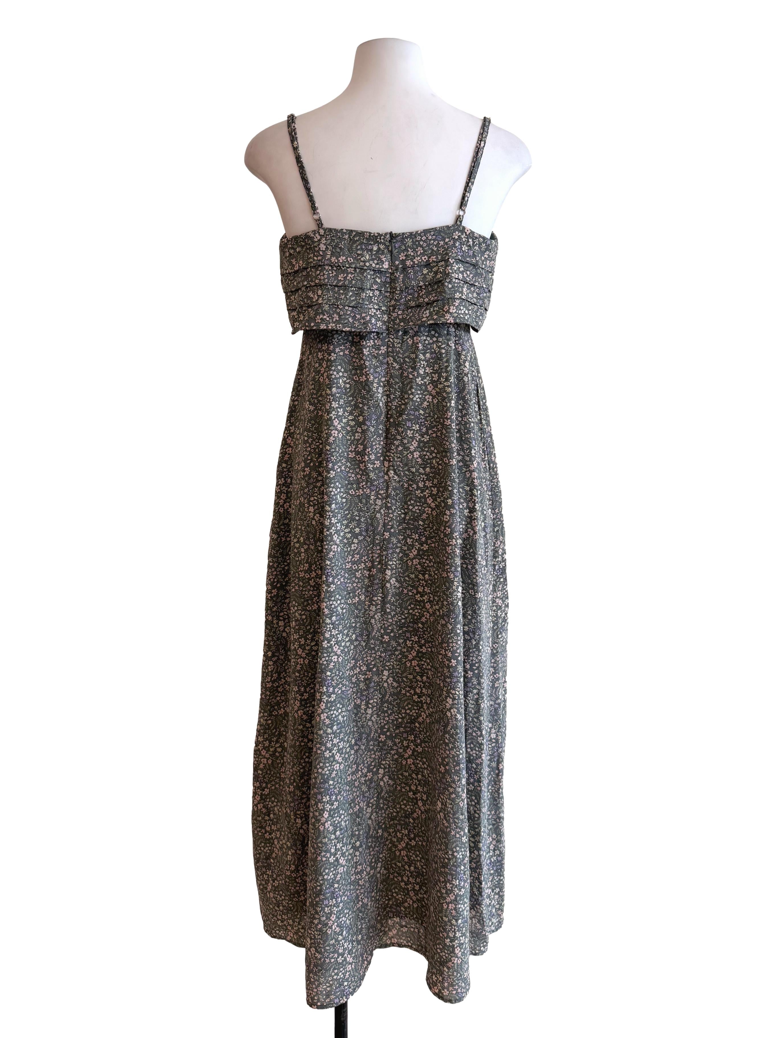 Green Floral Maxi Dress TWL
