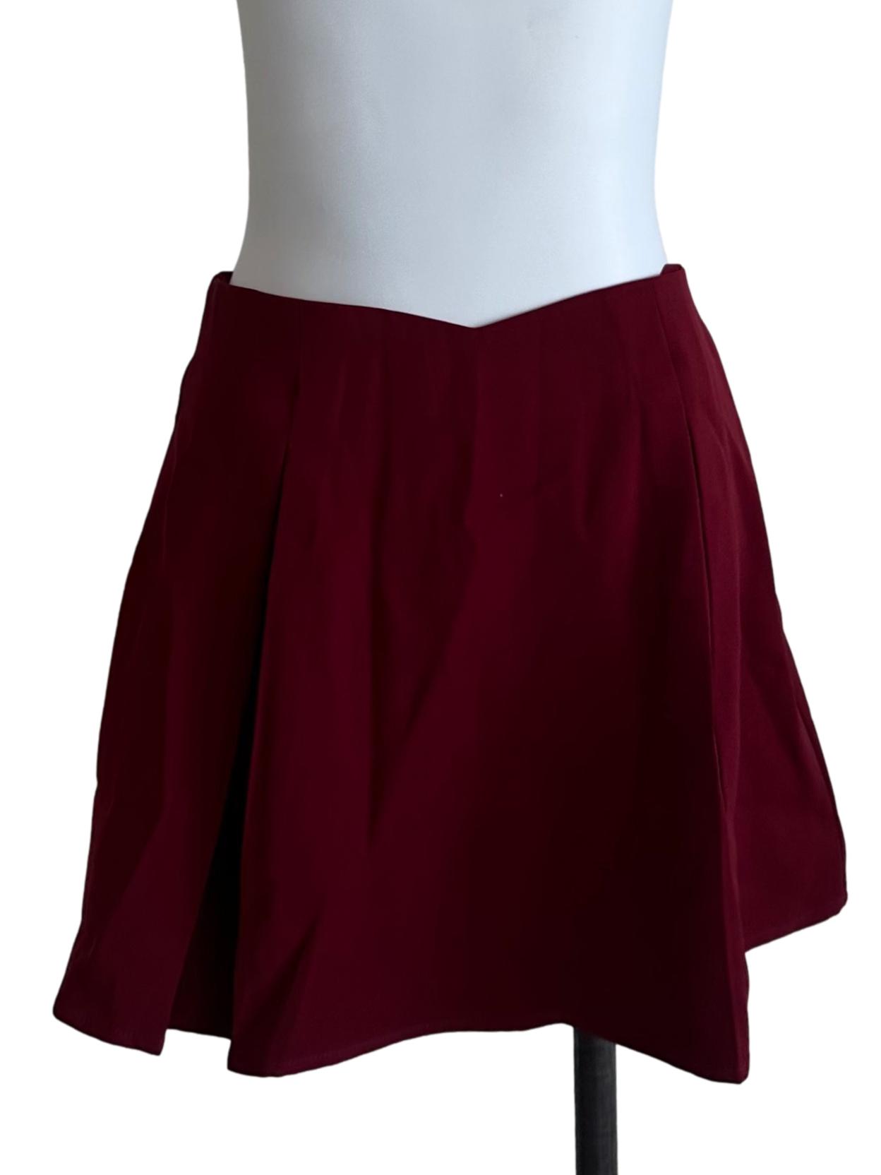 Ruby Red Box Pleated Skort