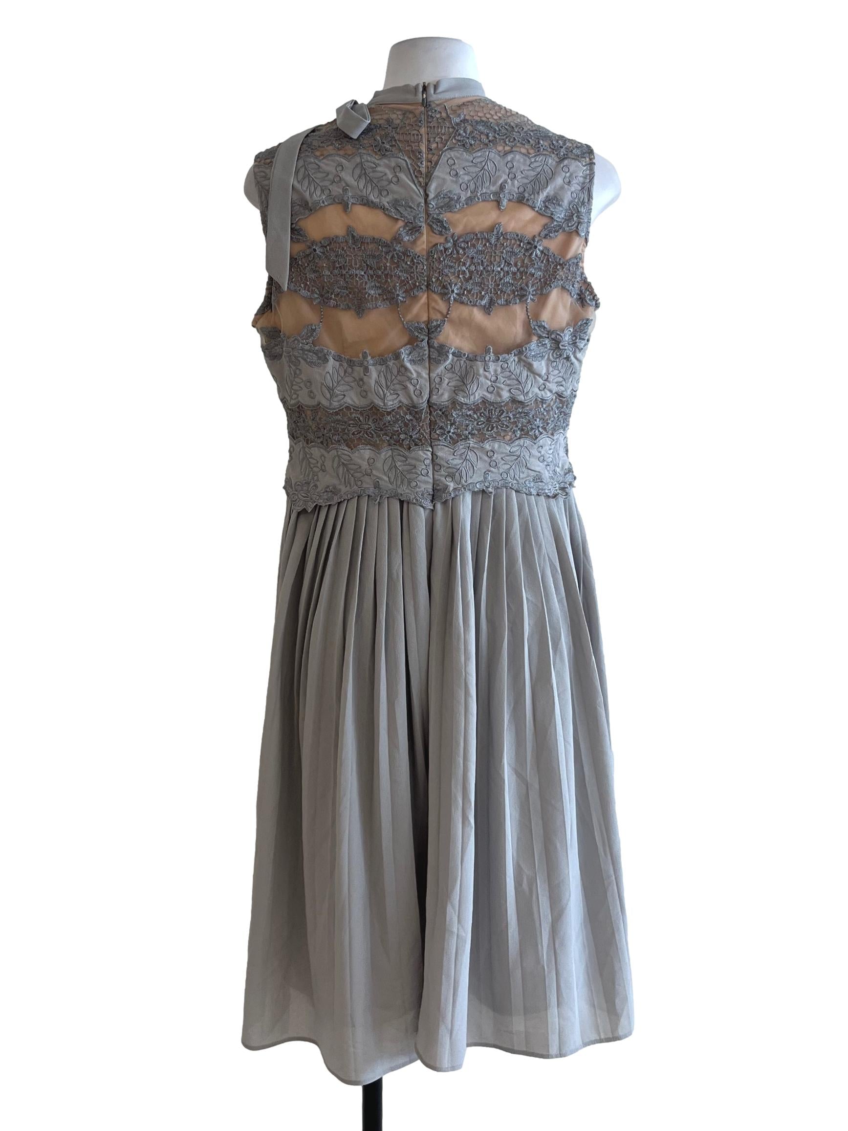 Coin Grey Lace A-Line Dress
