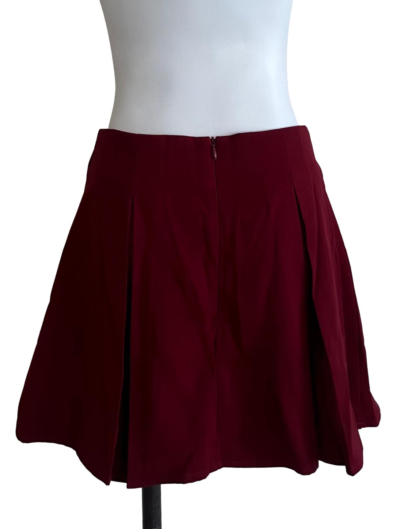 Ruby Red Box Pleated Skort