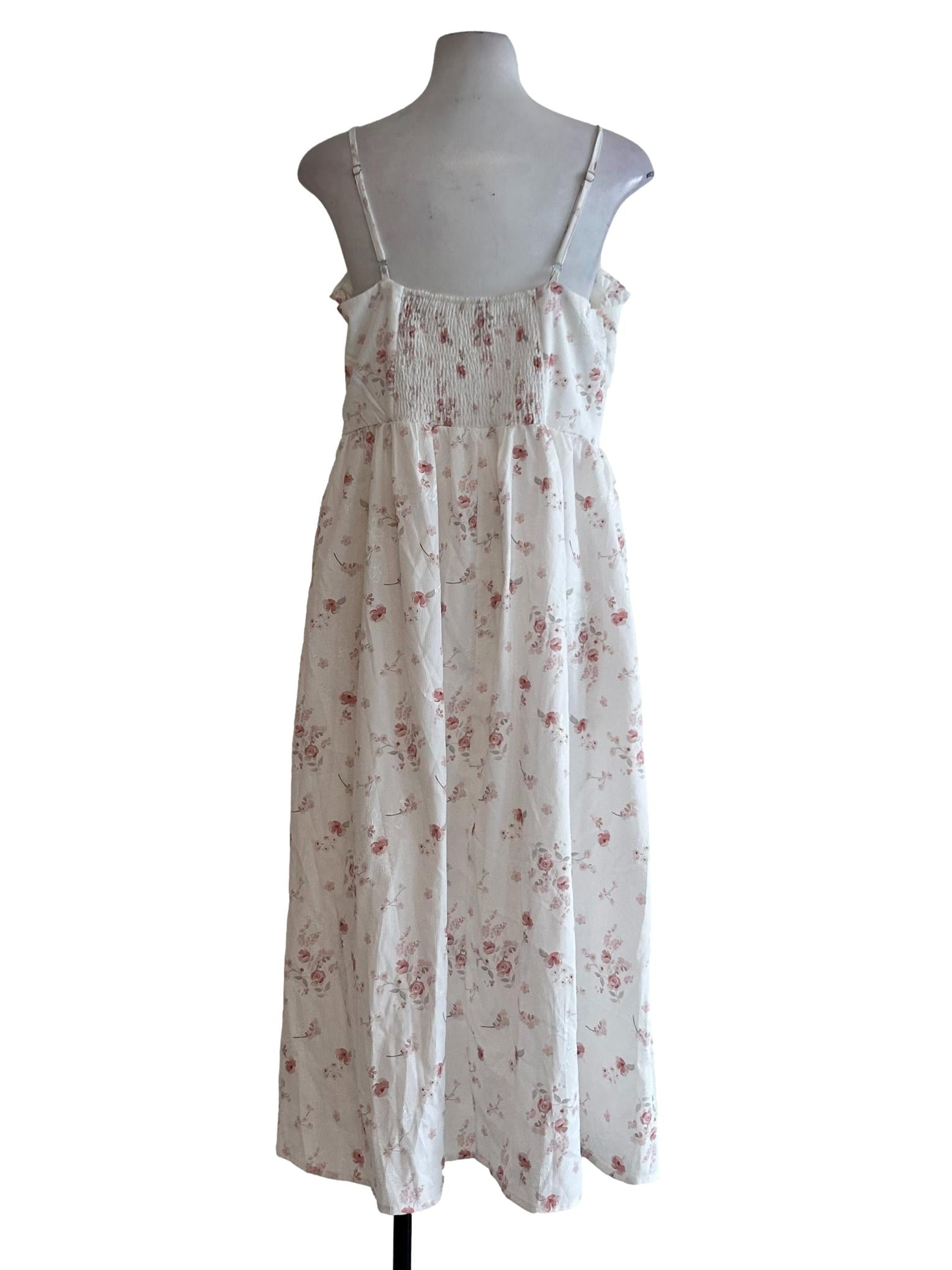 White And Pink Floral Sundress