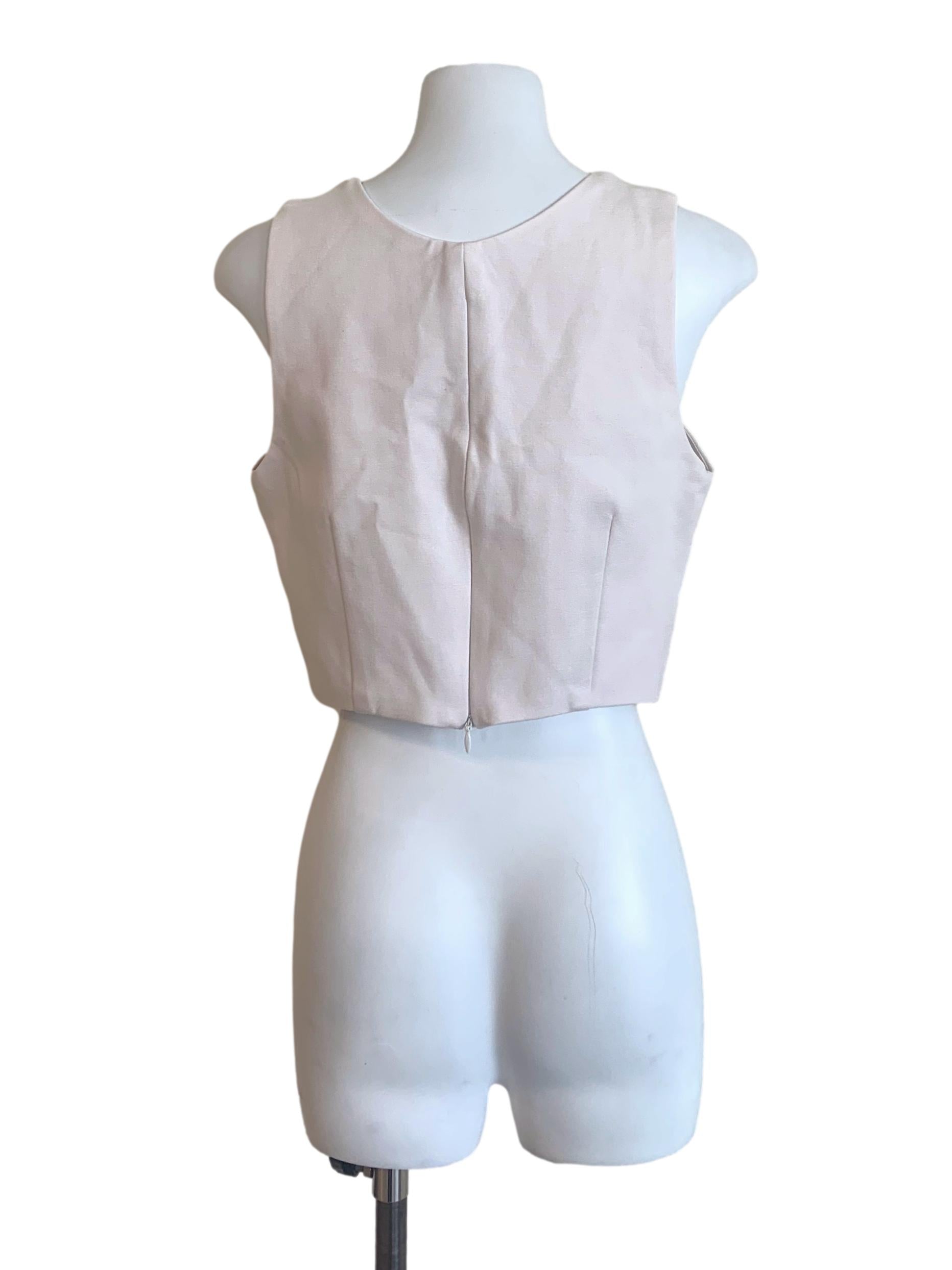 Pearl White Sleeveless Top