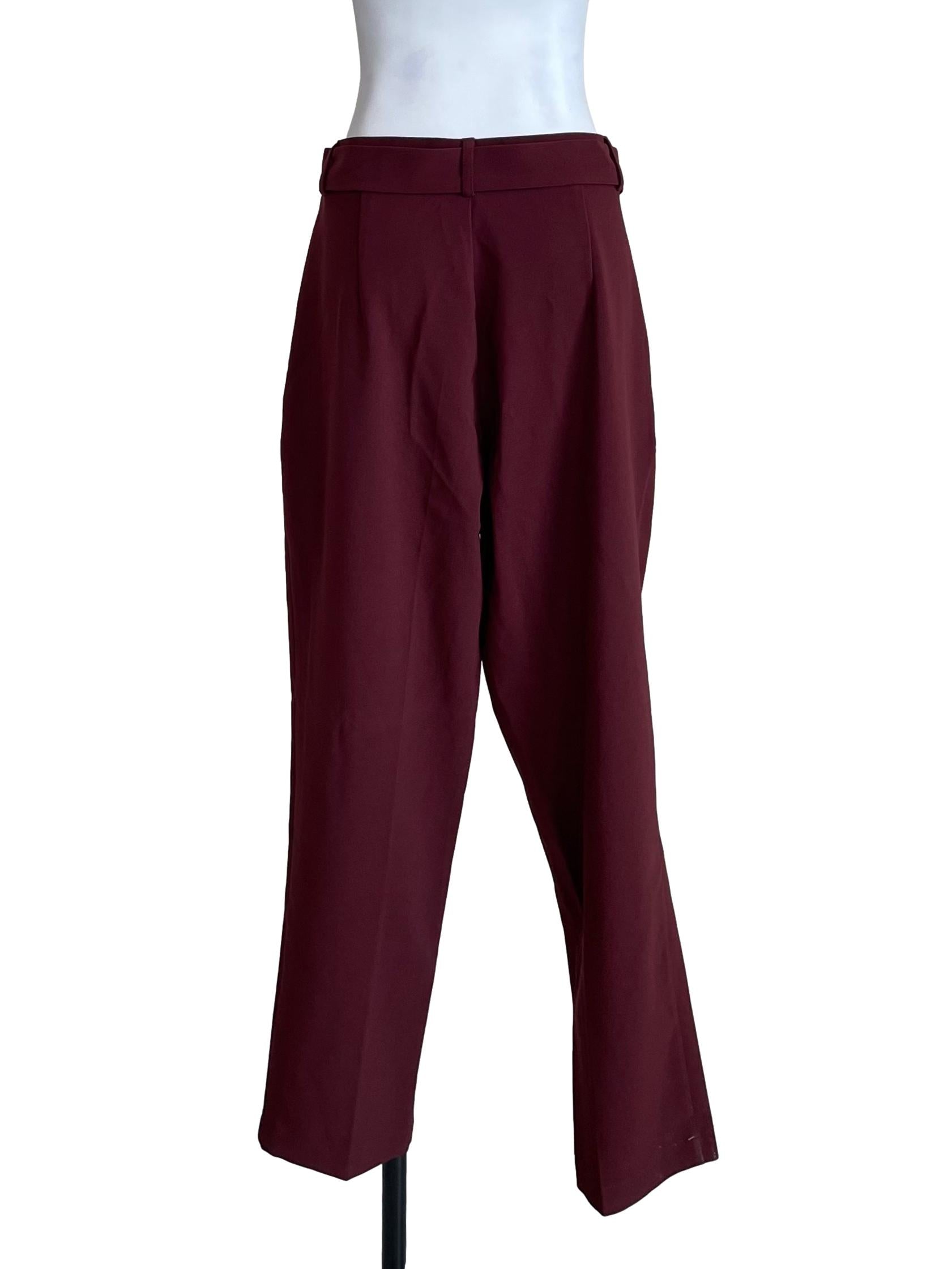 Mahogany Formal Belted Trousers