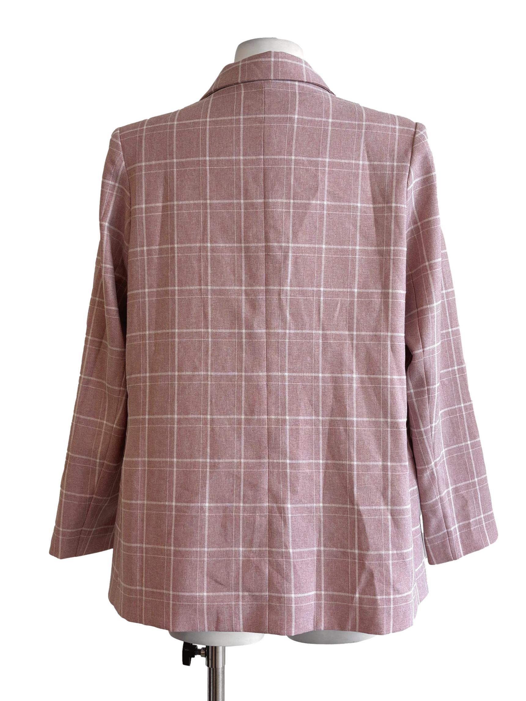 Puce Pink Double Breasted Blazer LB
