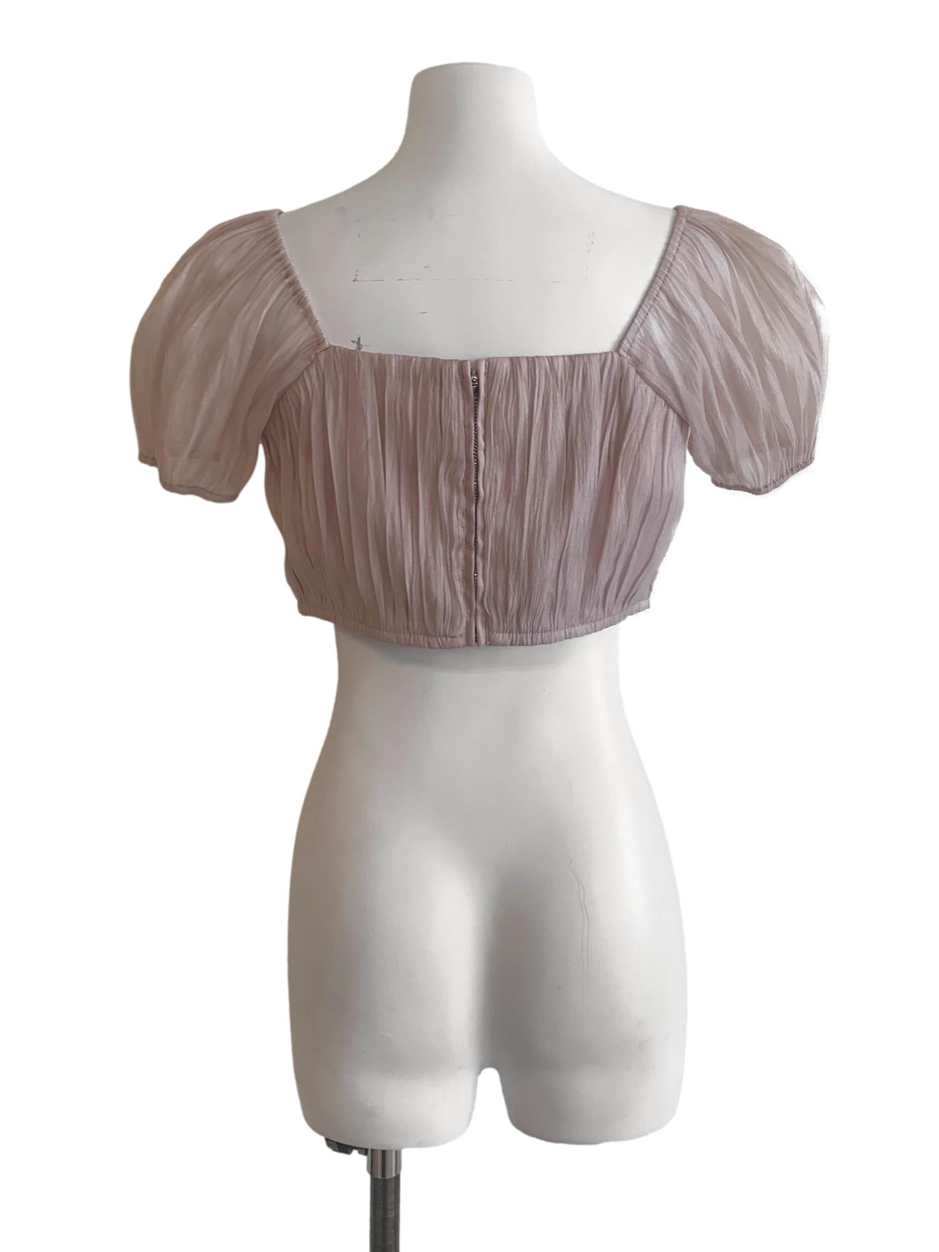 Mauve Purple Puff Sleeve