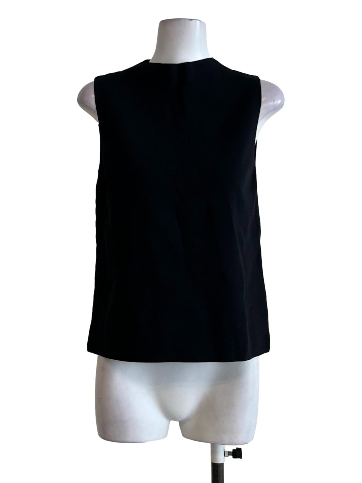 Black Knit Boat Neck Top