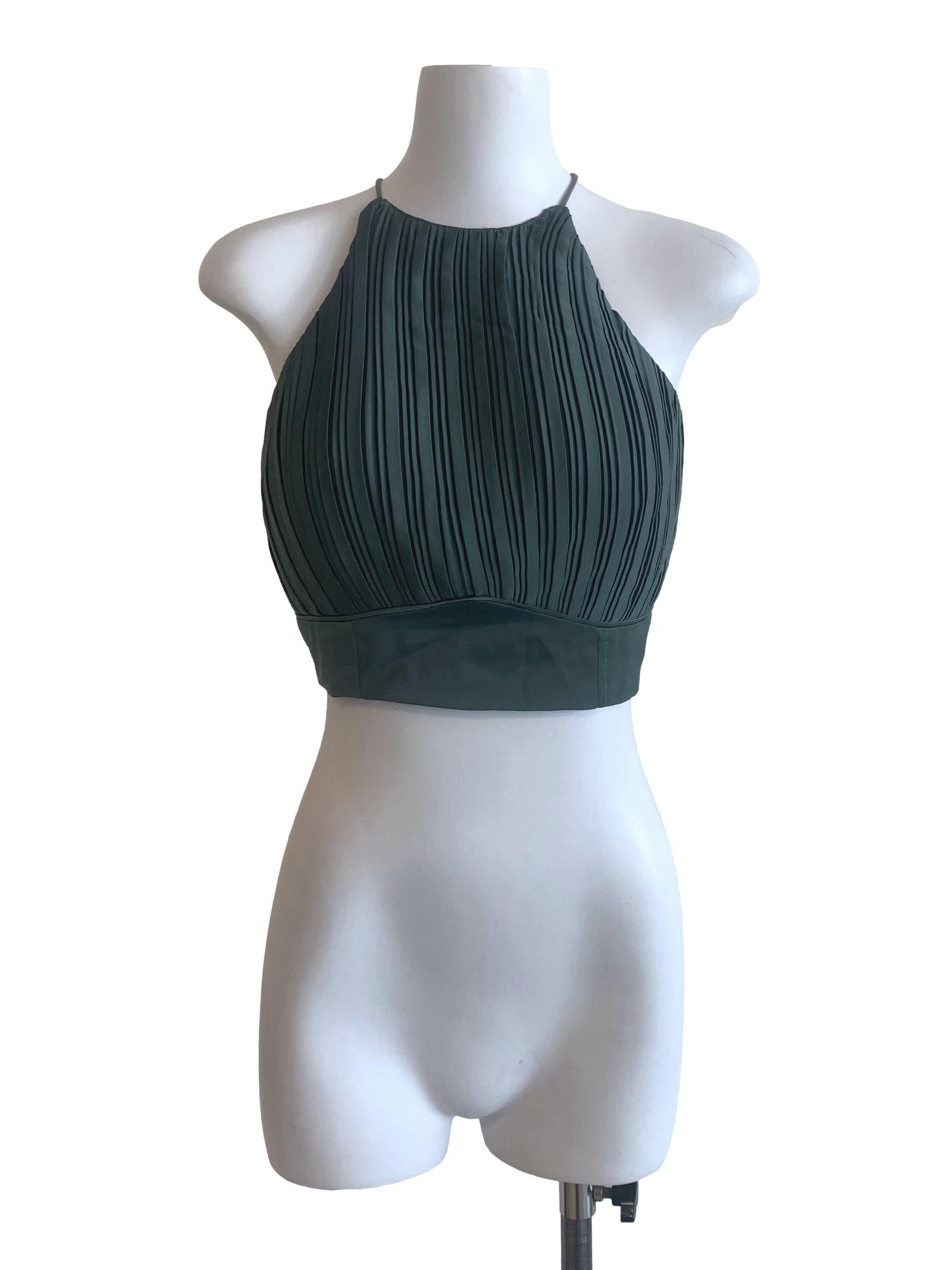 Fern Green Jewel Neck Top