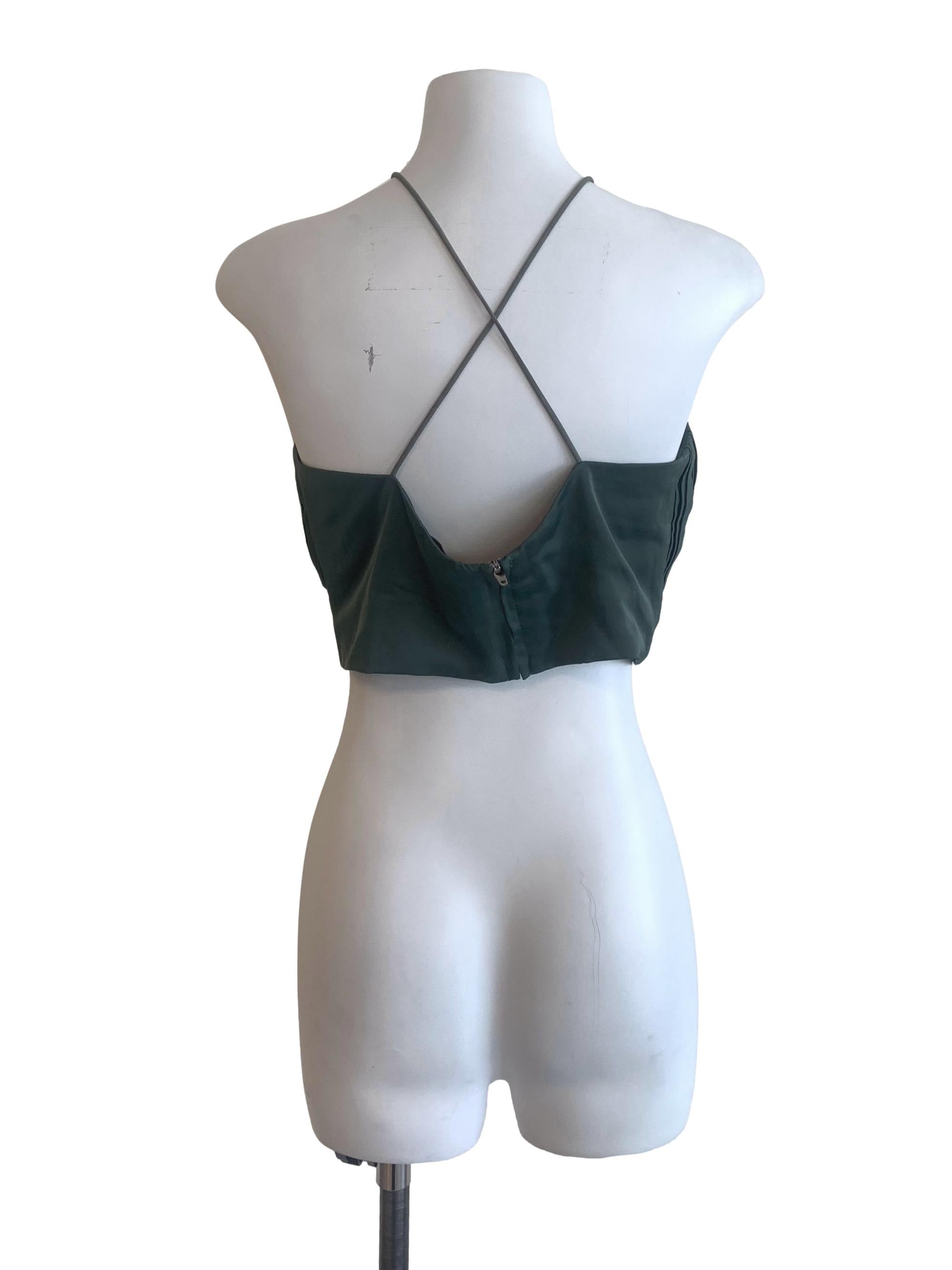 Fern Green Jewel Neck Top