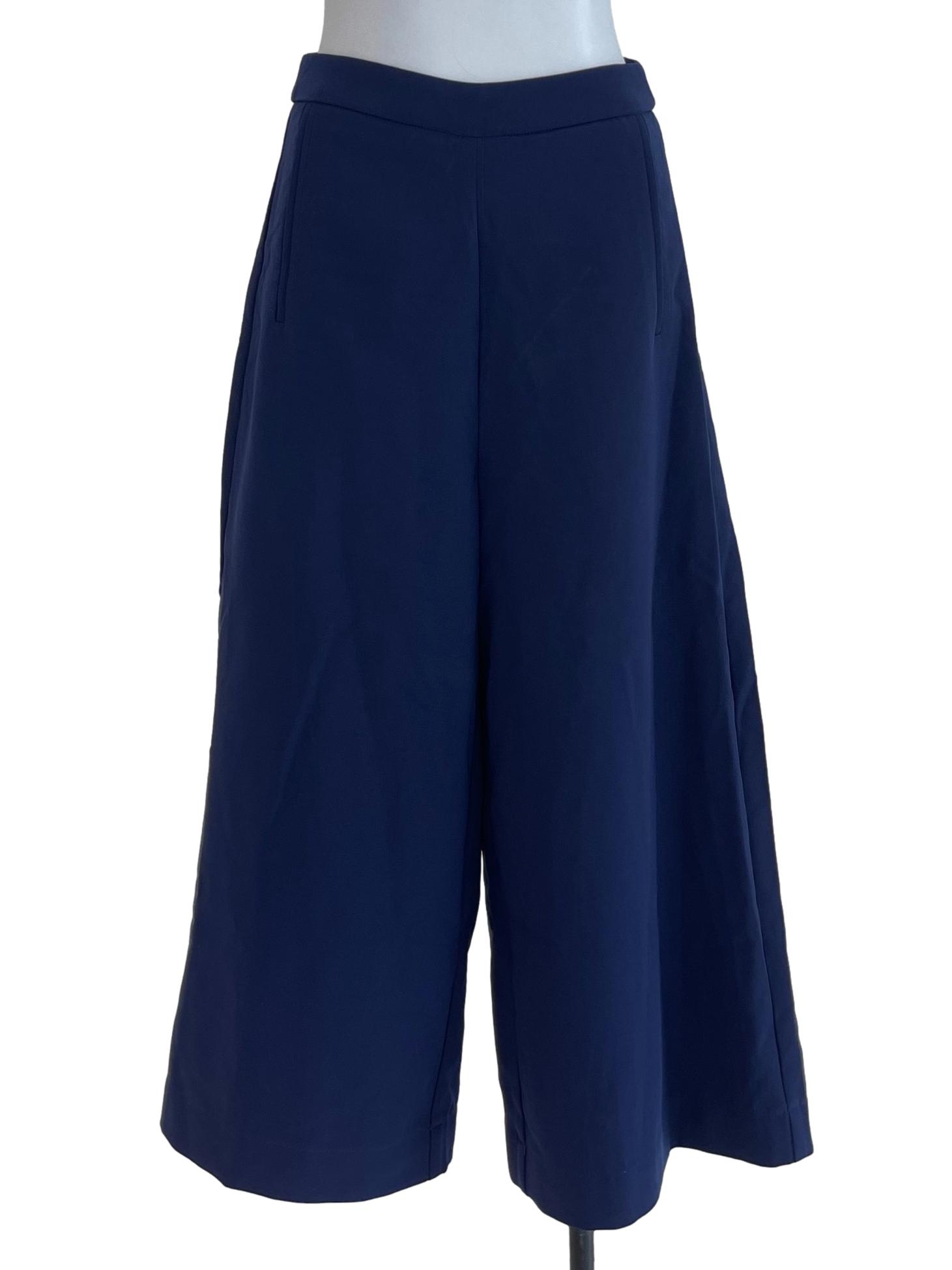 Navy Blue High Waisted Culottes