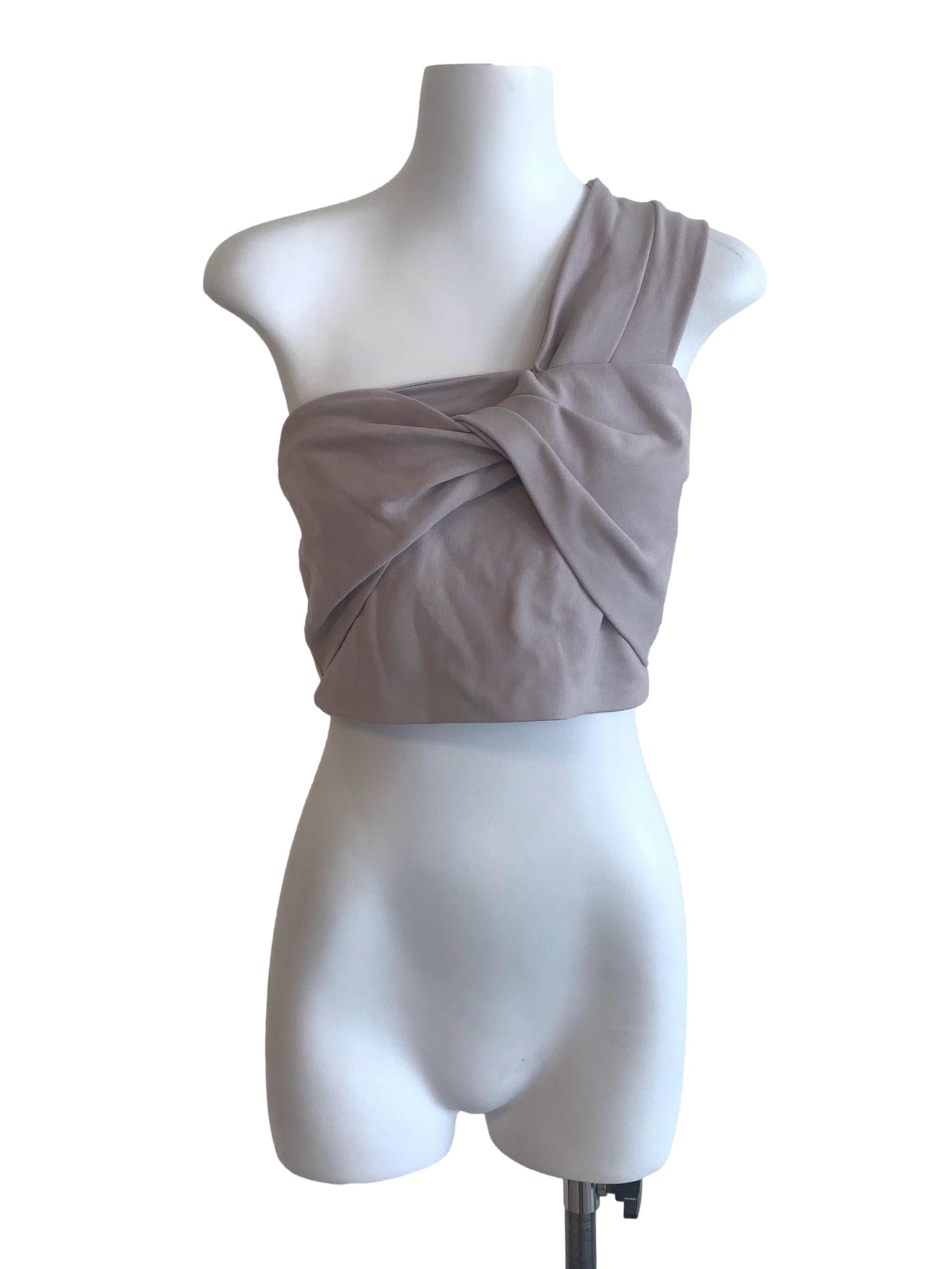 Heather Purple Asymmetric Neck Top
