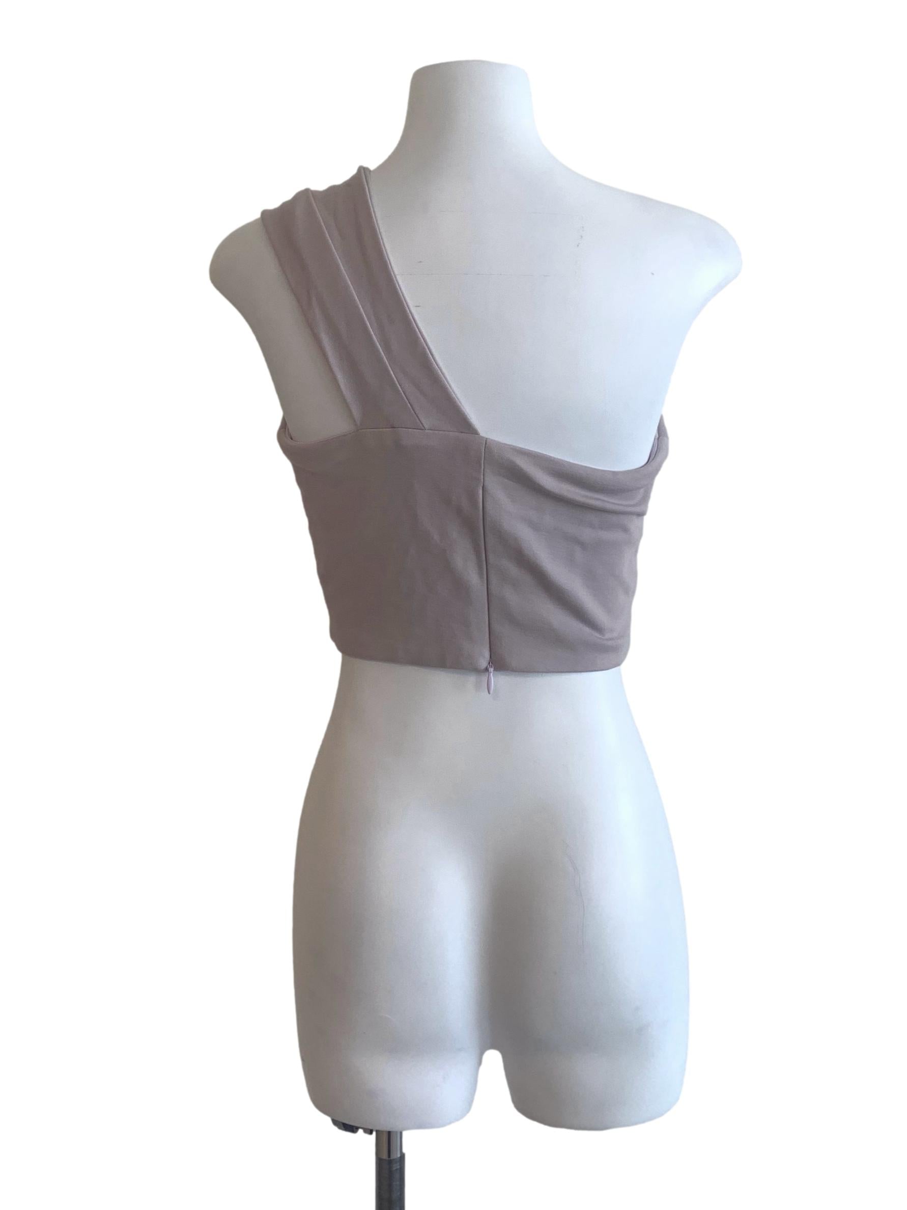 Heather Purple Asymmetric Neck Top