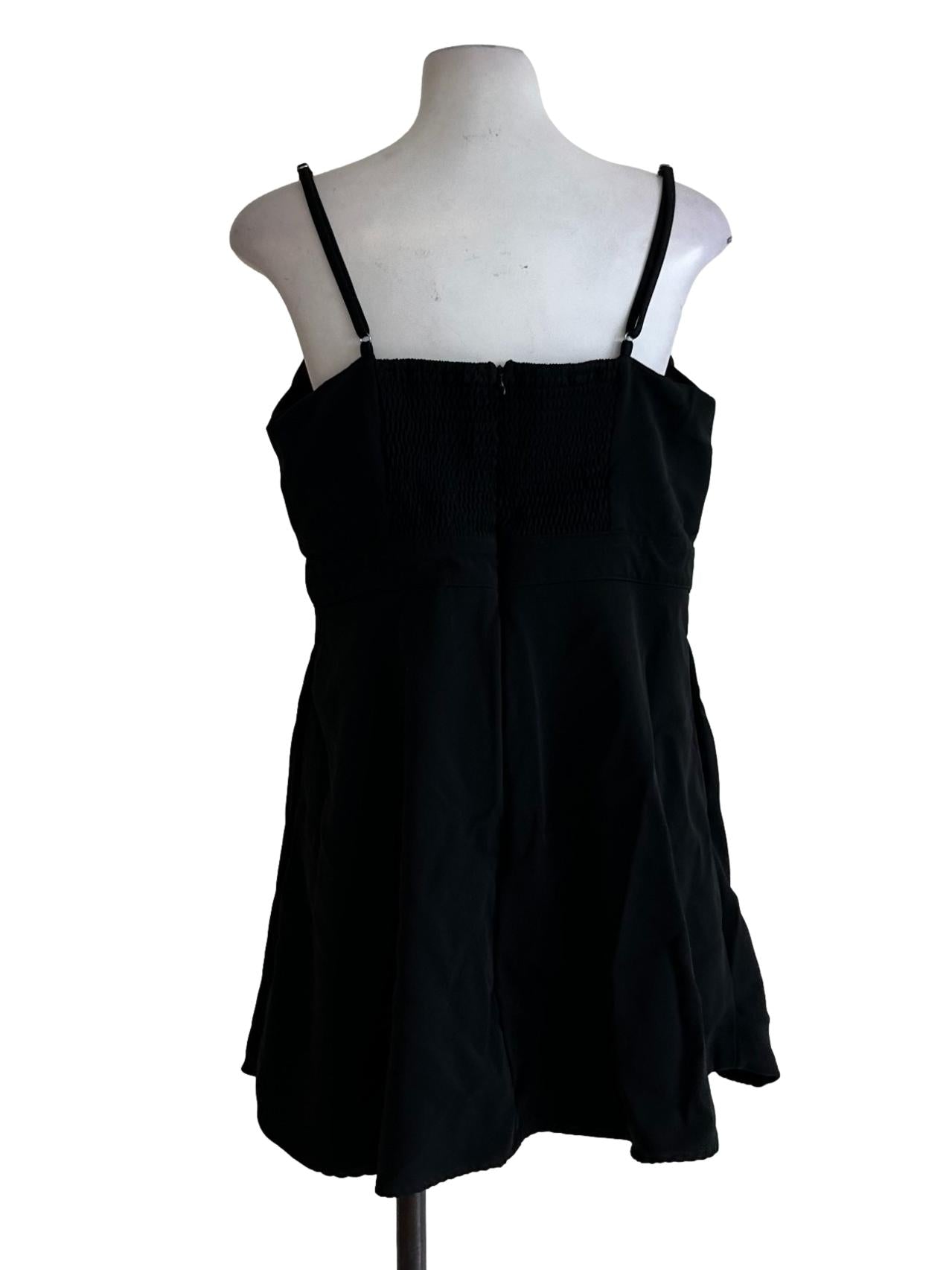 Black Cami Romper Dress