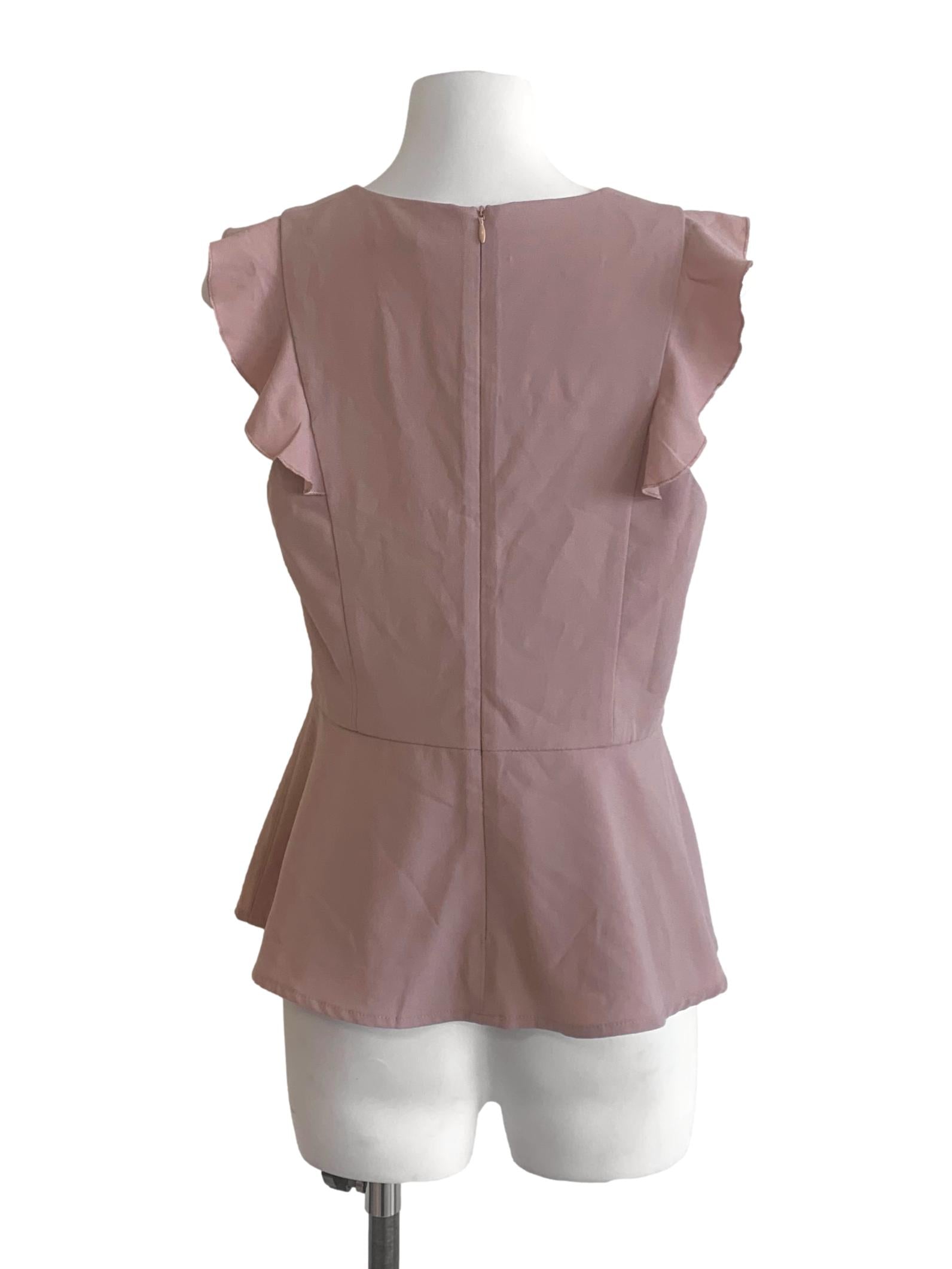 Salmon Pink V Neck Top LB