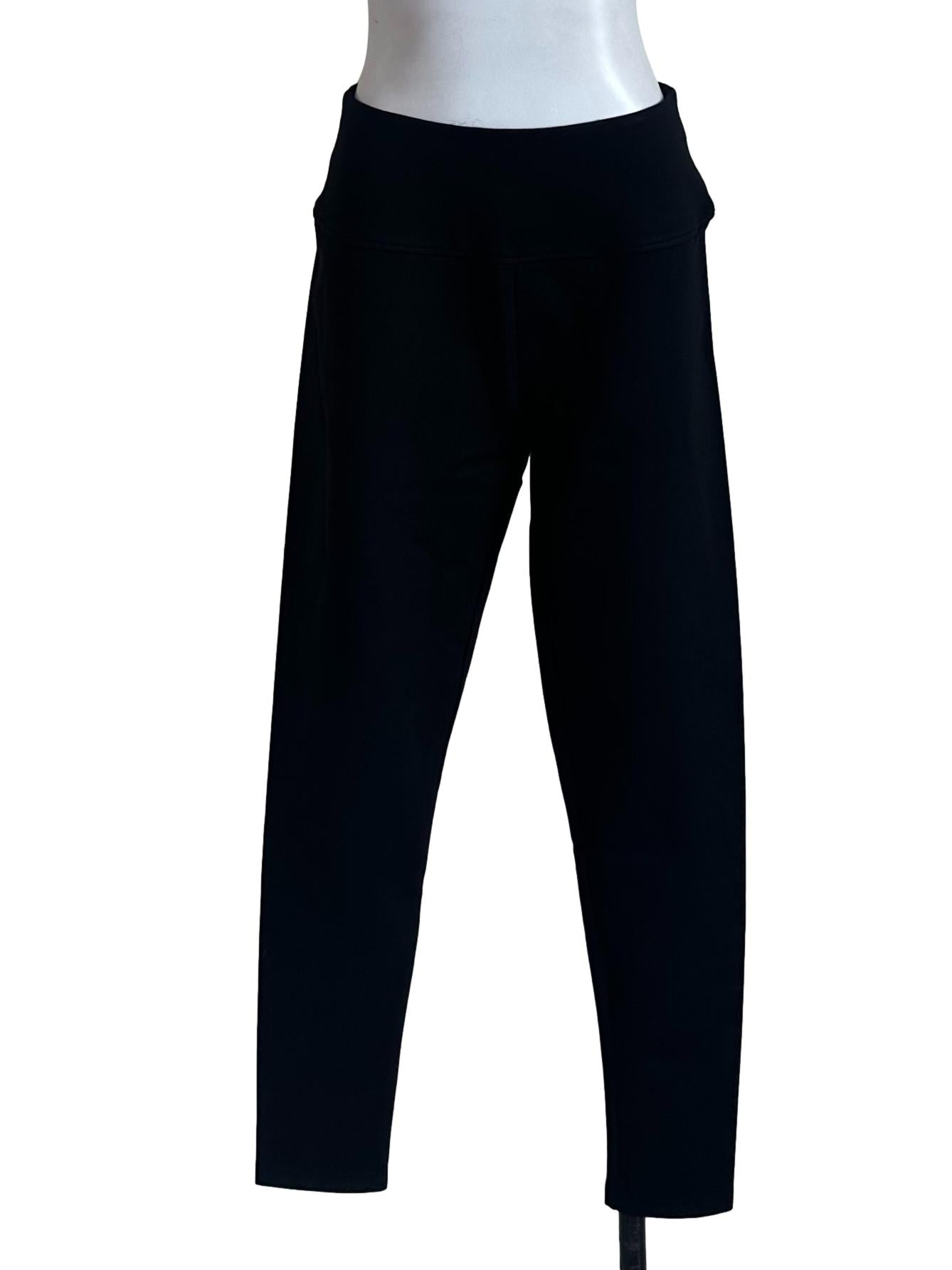 Raven Black Elastic Waist Leggings