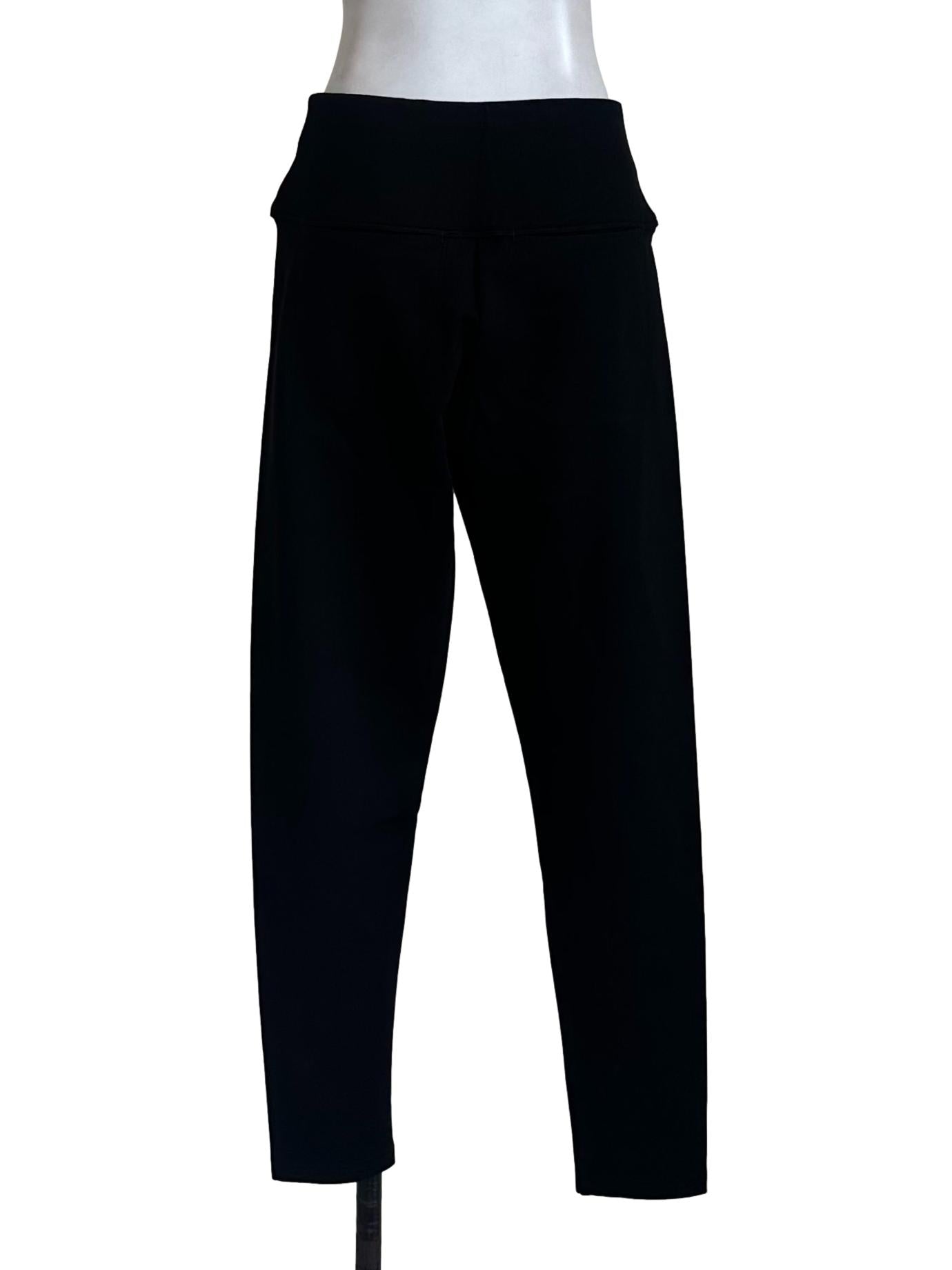 Raven Black Elastic Waist Leggings