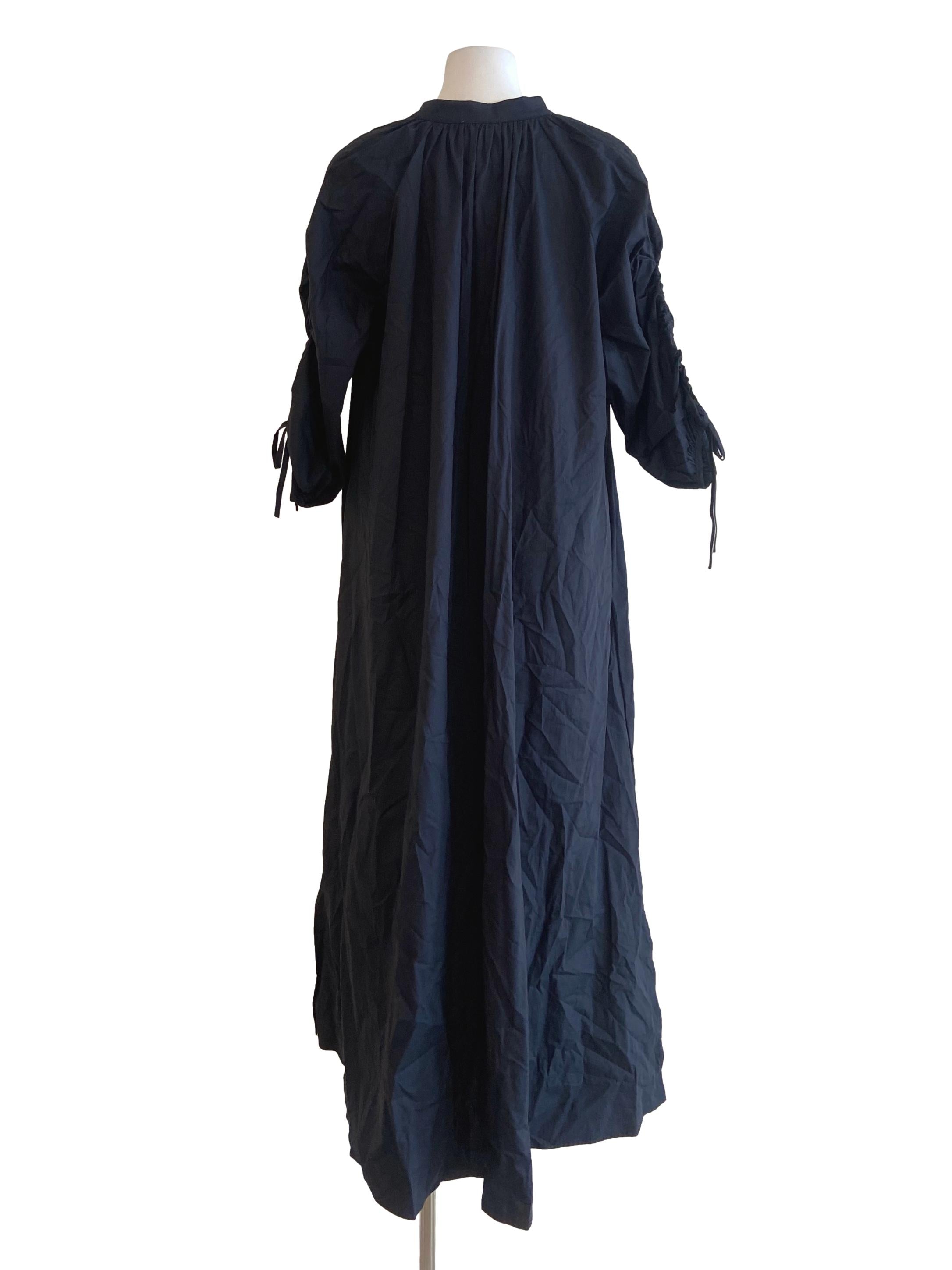 Navy Blue Slit Empire Dress LB