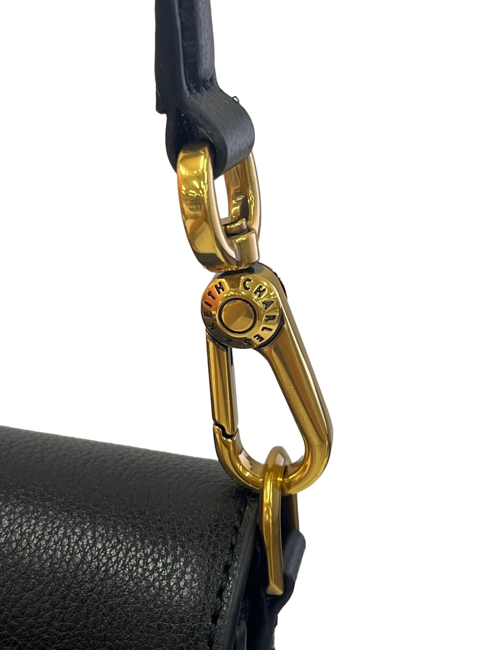 Black Small Shoulder Bag With Changeable Straps