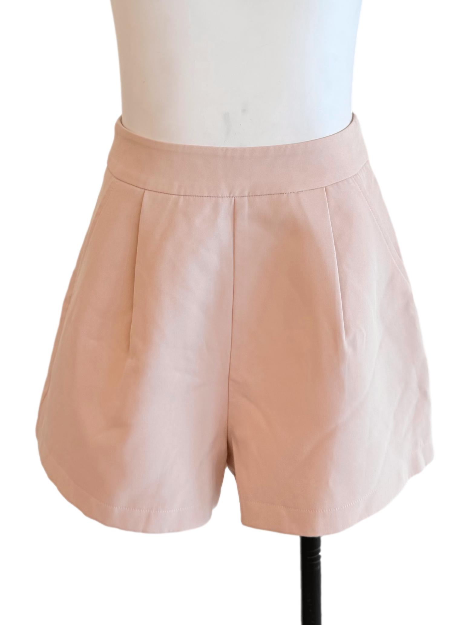 Salmon Pink High Waist Shorts