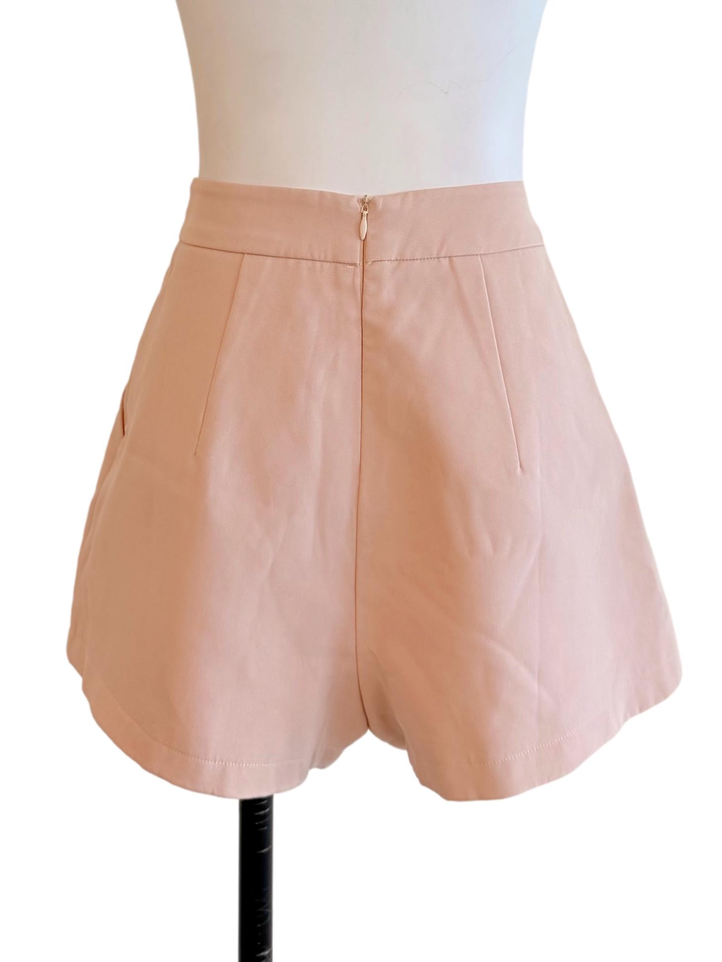 Salmon Pink High Waist Shorts