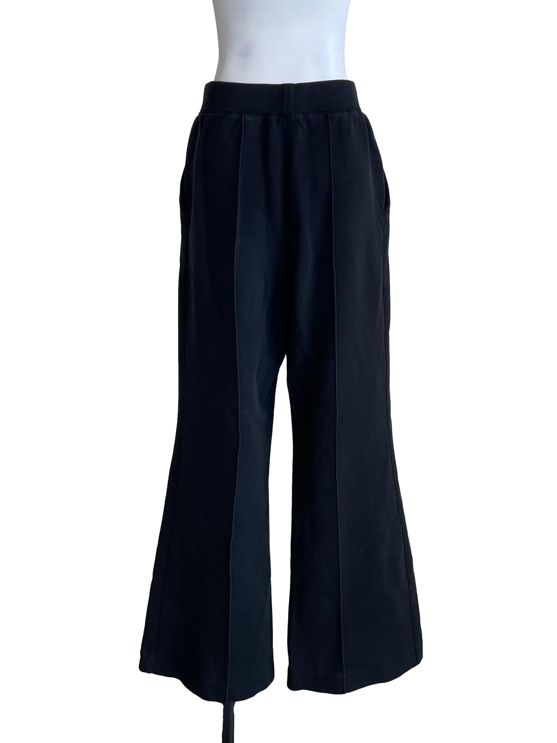 Charcoal Panelled Flare Pants