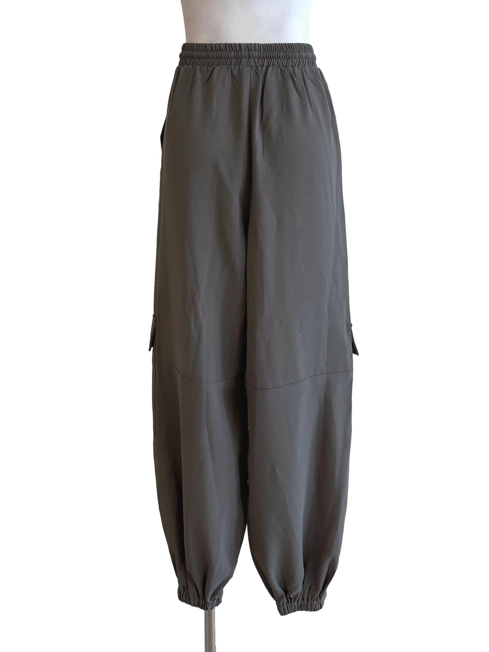Cement Grey Cargo Pants