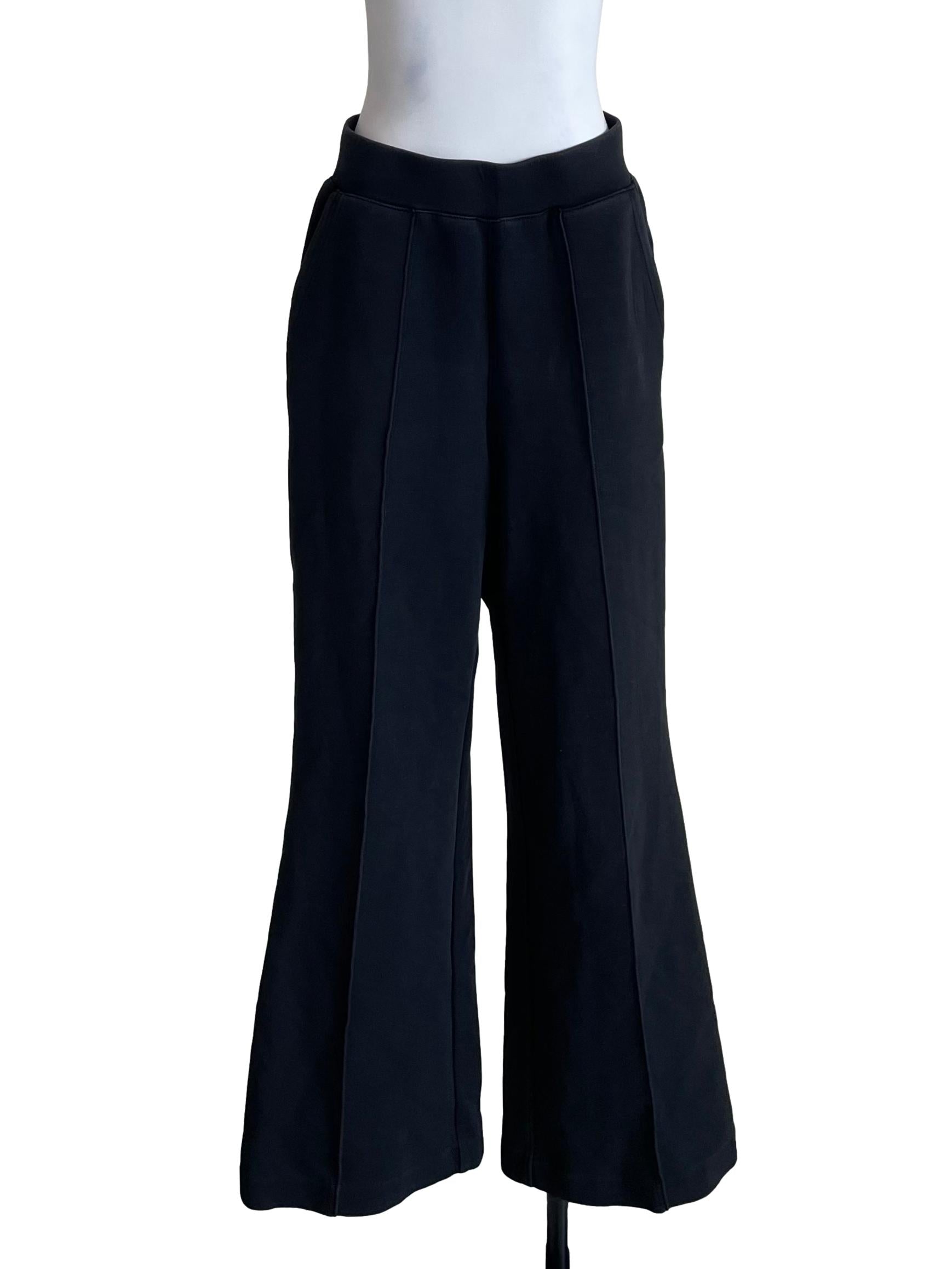 Charcoal Panelled Flare Pants