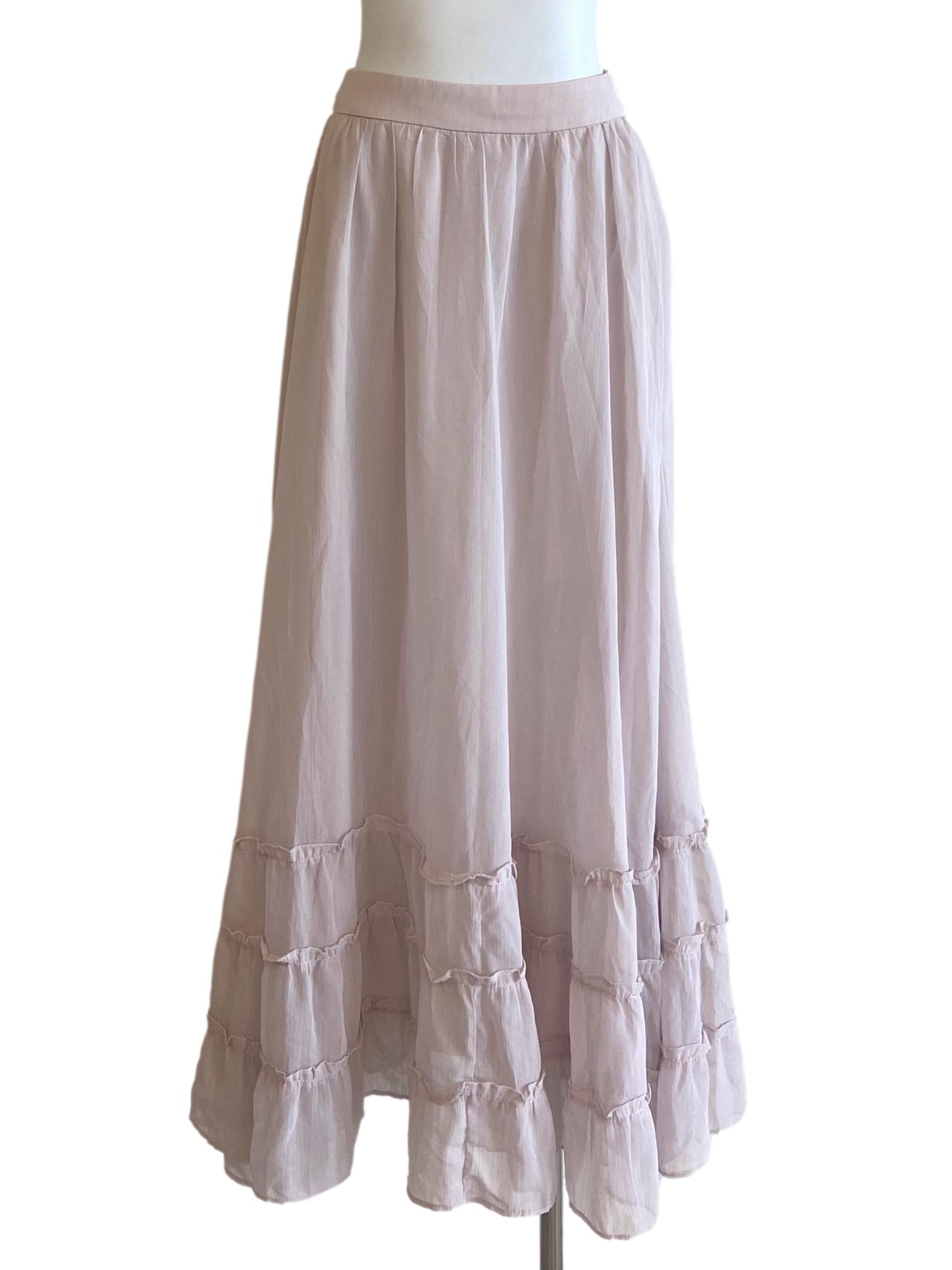 Purple Ruffles Circle Skirts