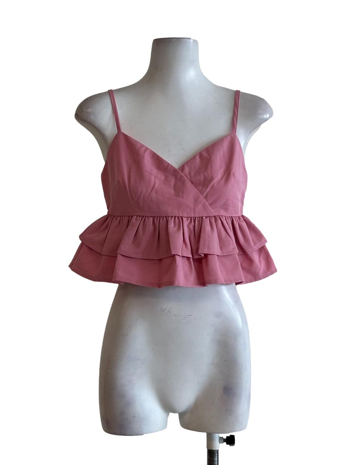 Punch Pink Peplum Top