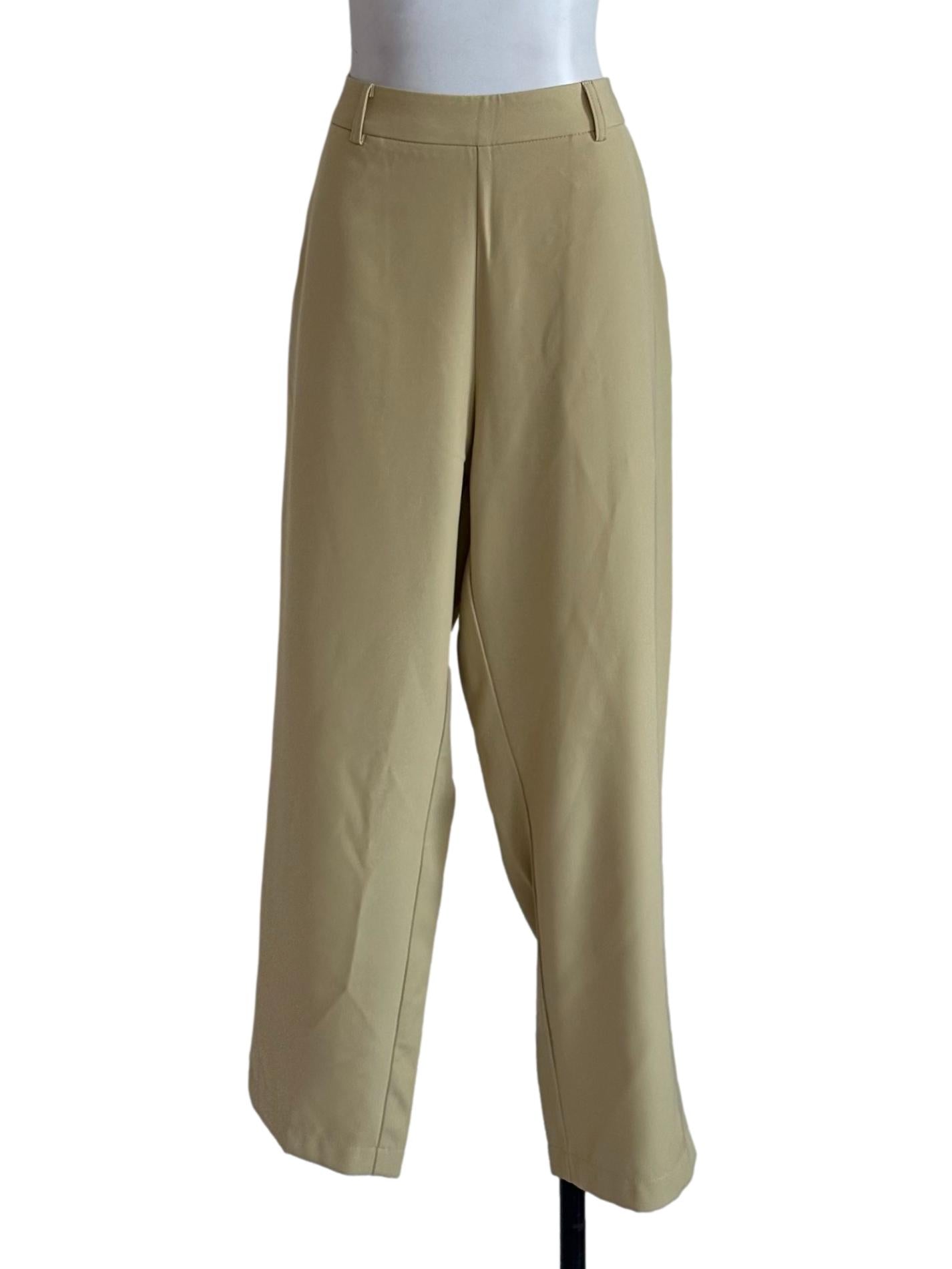Butter Yellow Straight Formal Pants