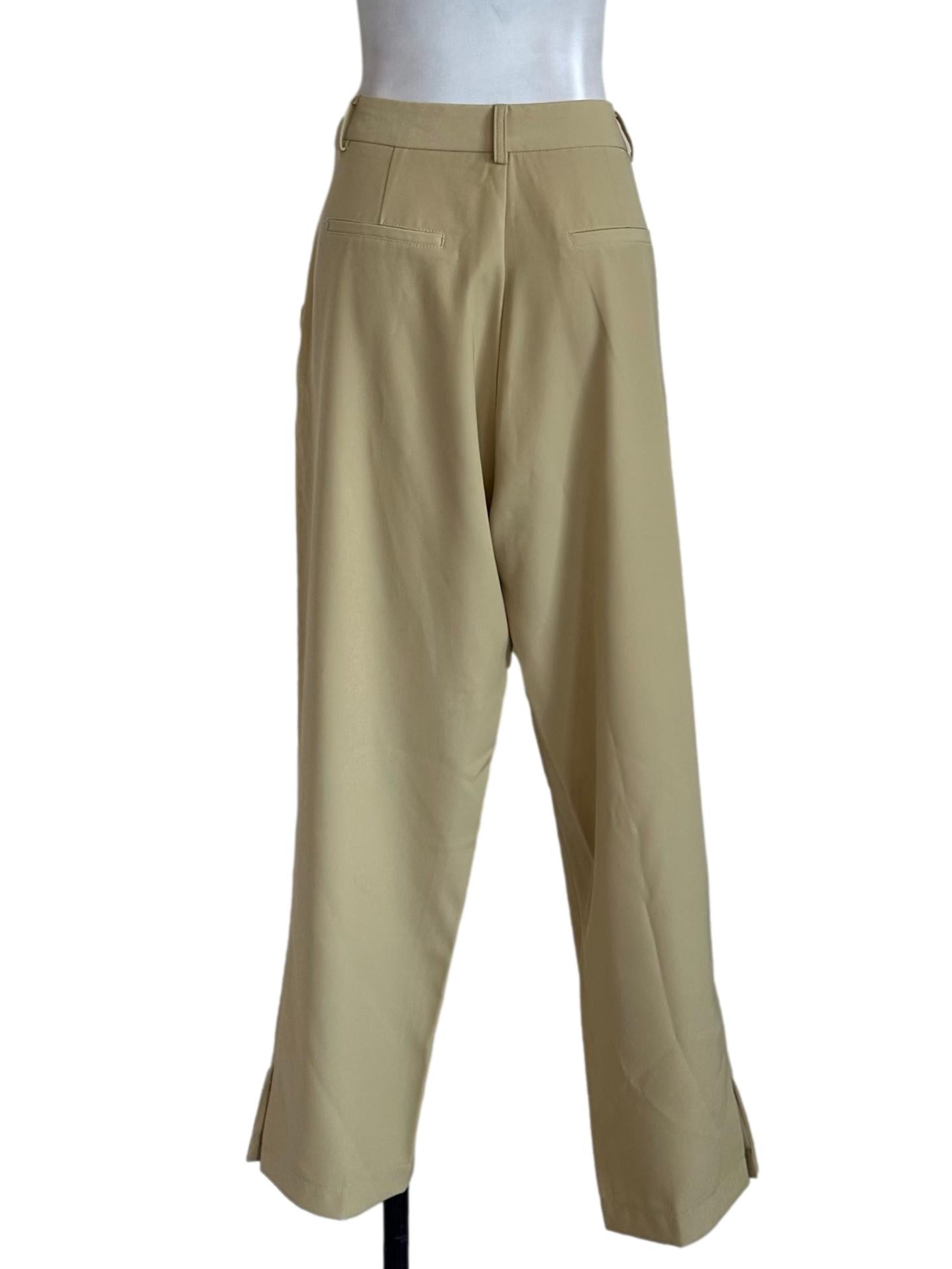 Butter Yellow Straight Formal Pants