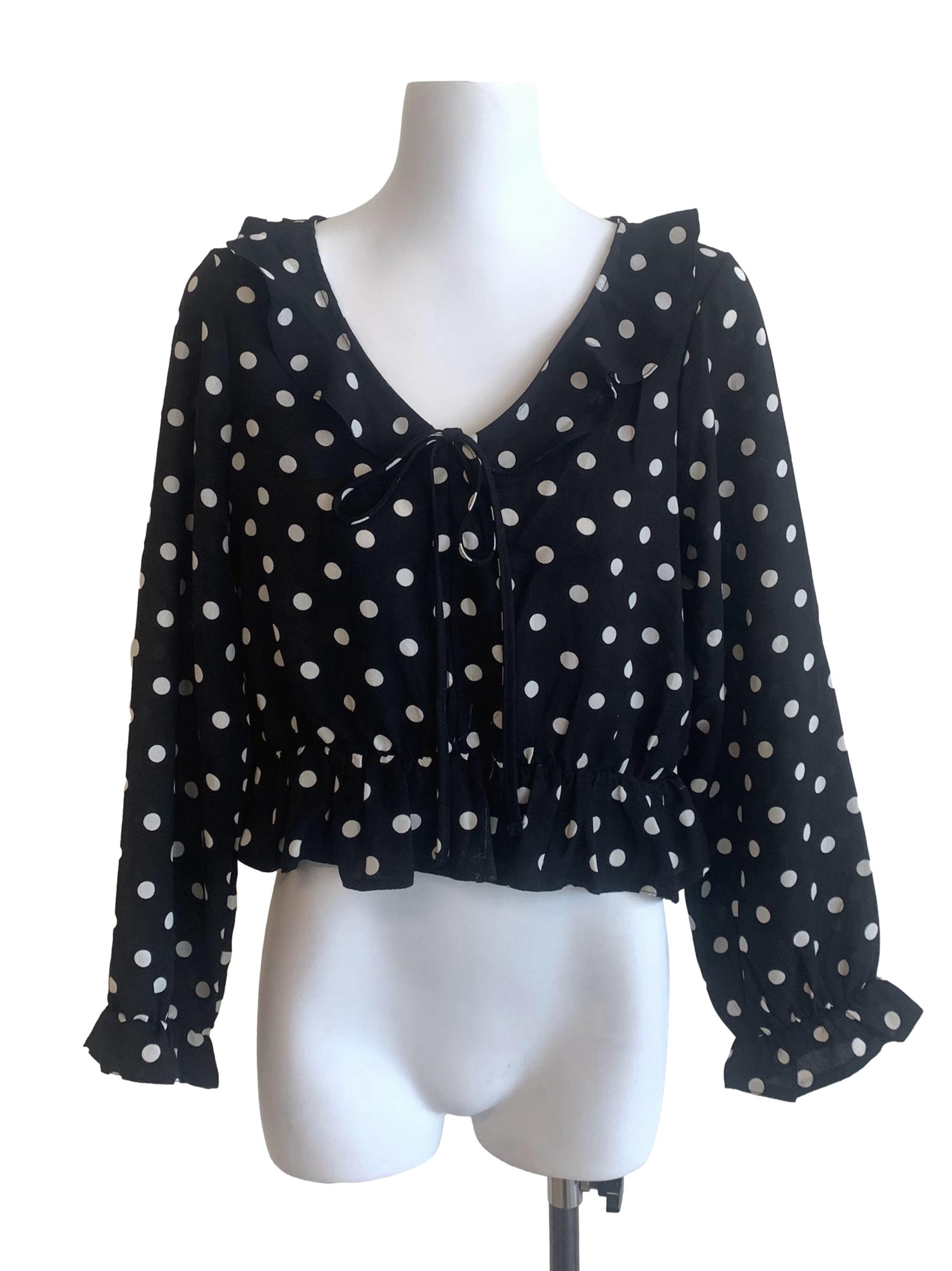 Black Polka Dot Top TEM