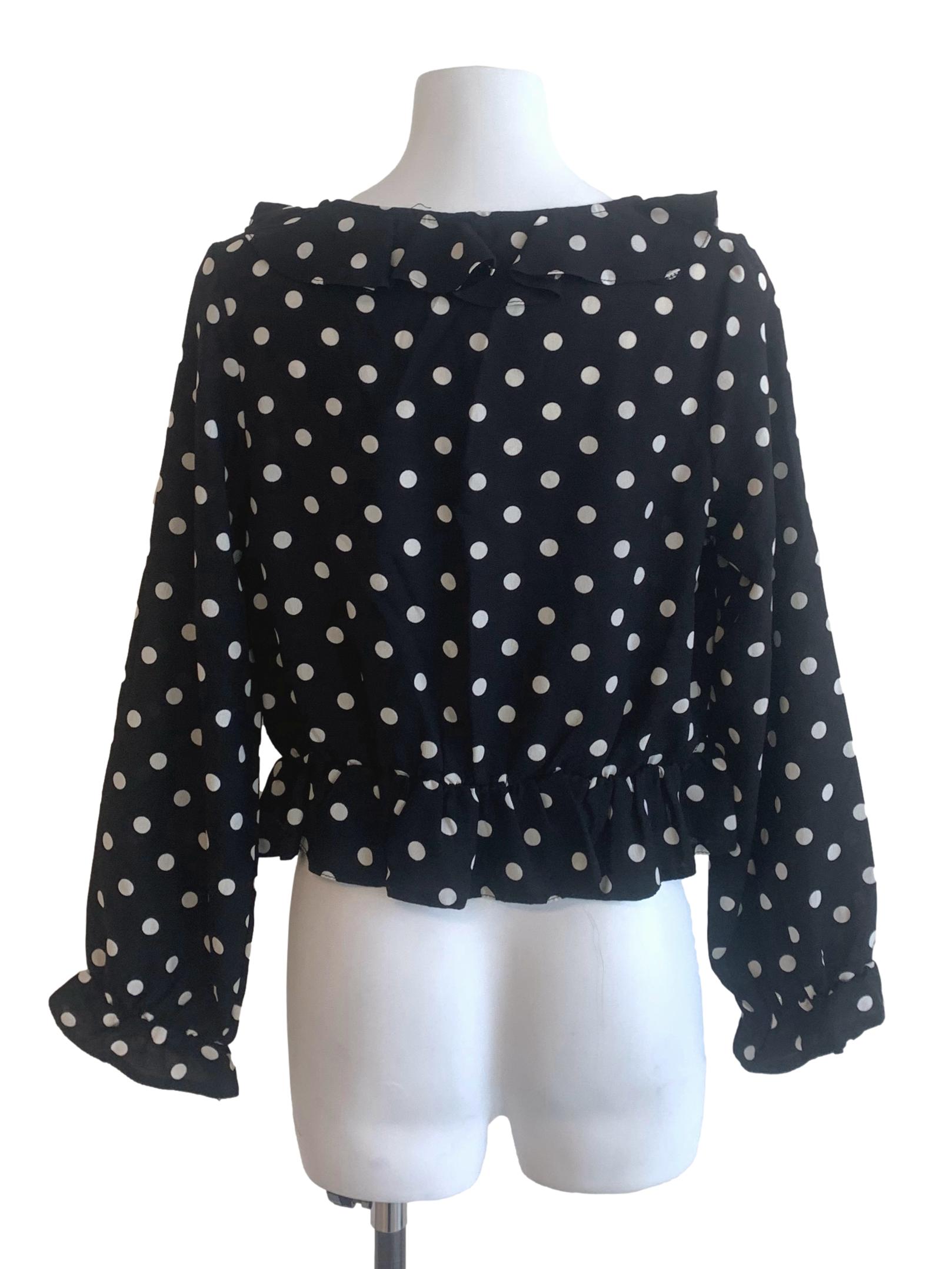 Black Polka Dot Top TEM