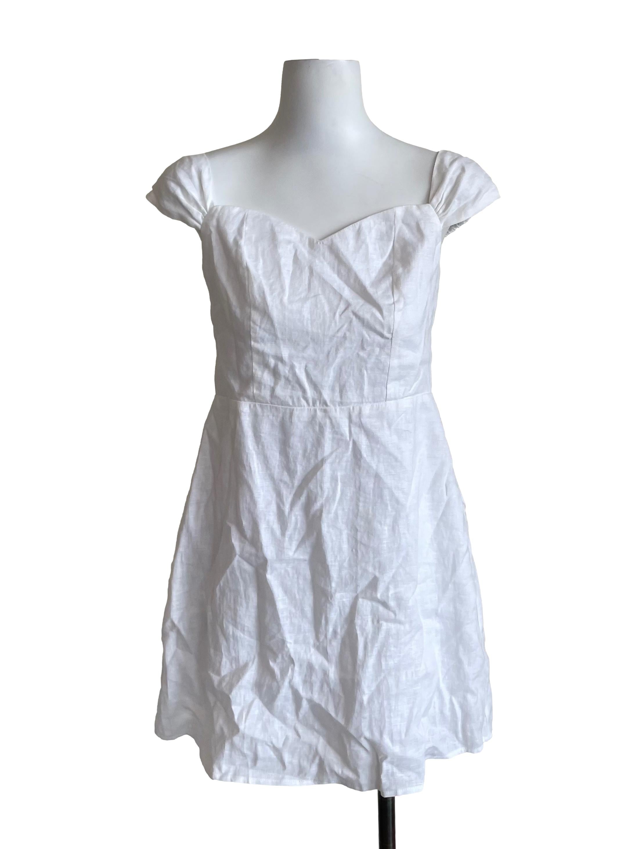 White Sweetheart A-Line Dress CM