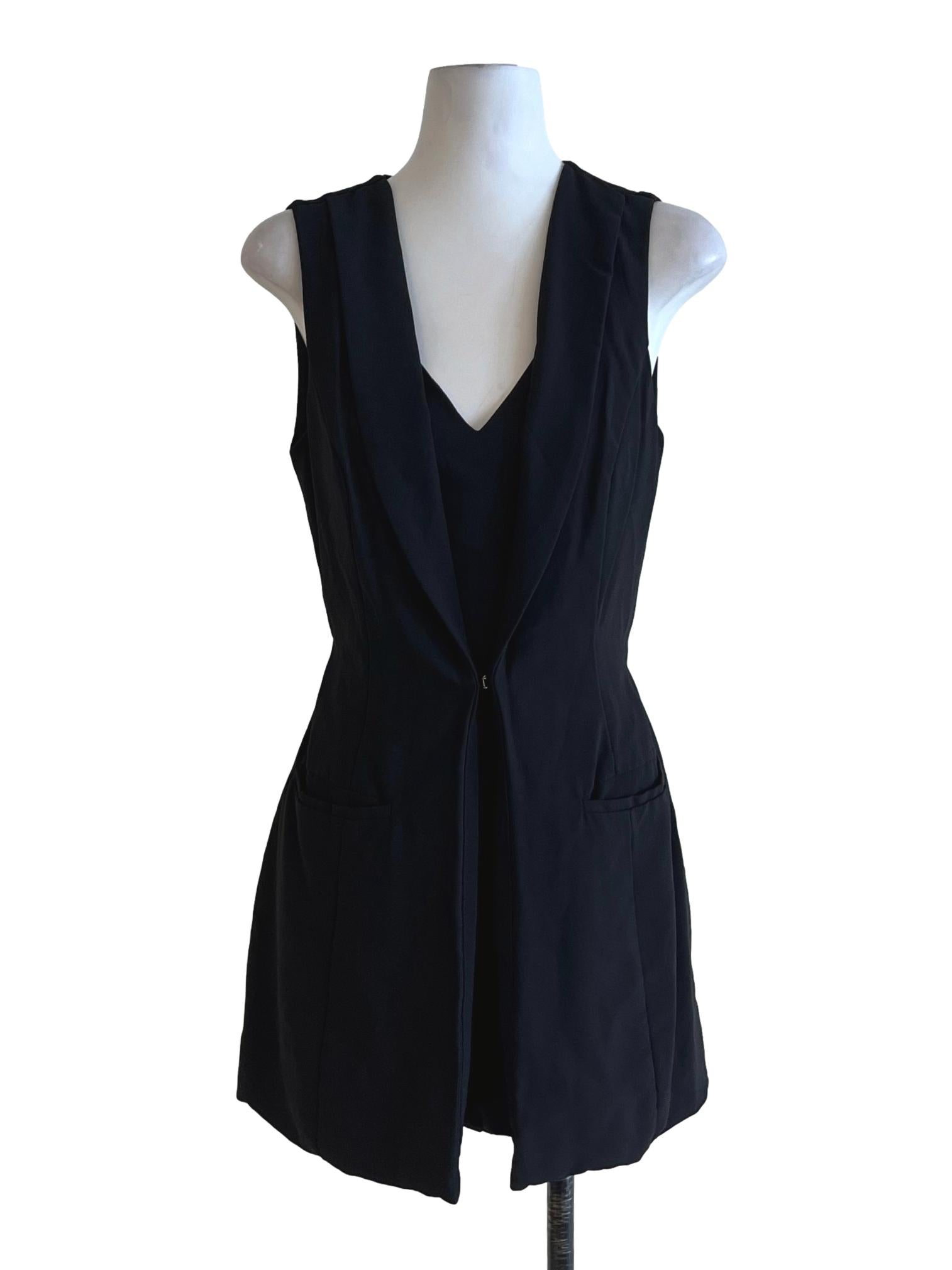 Black V-Neckline Romper