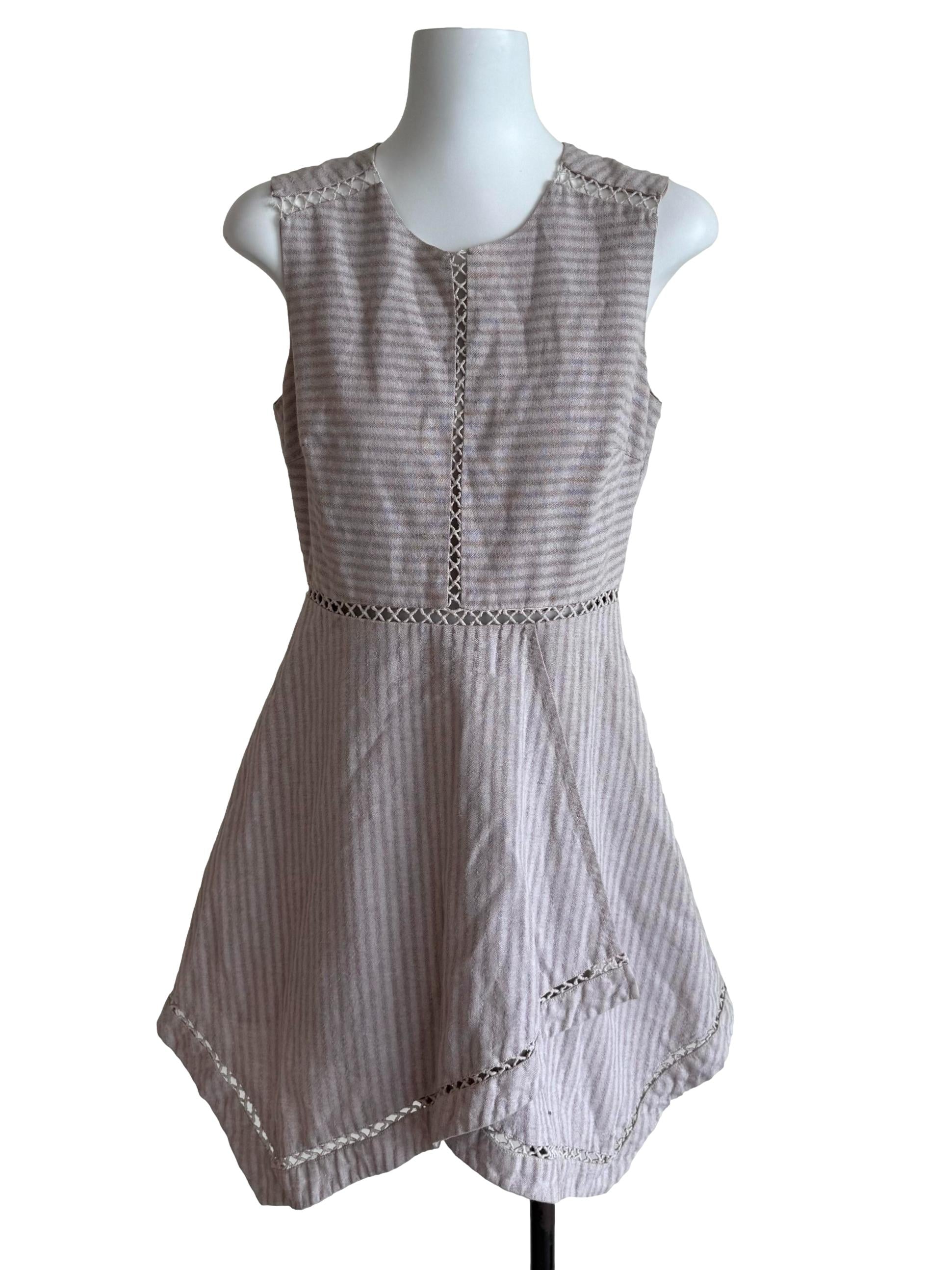 Crepe Hollow Overlay Dress