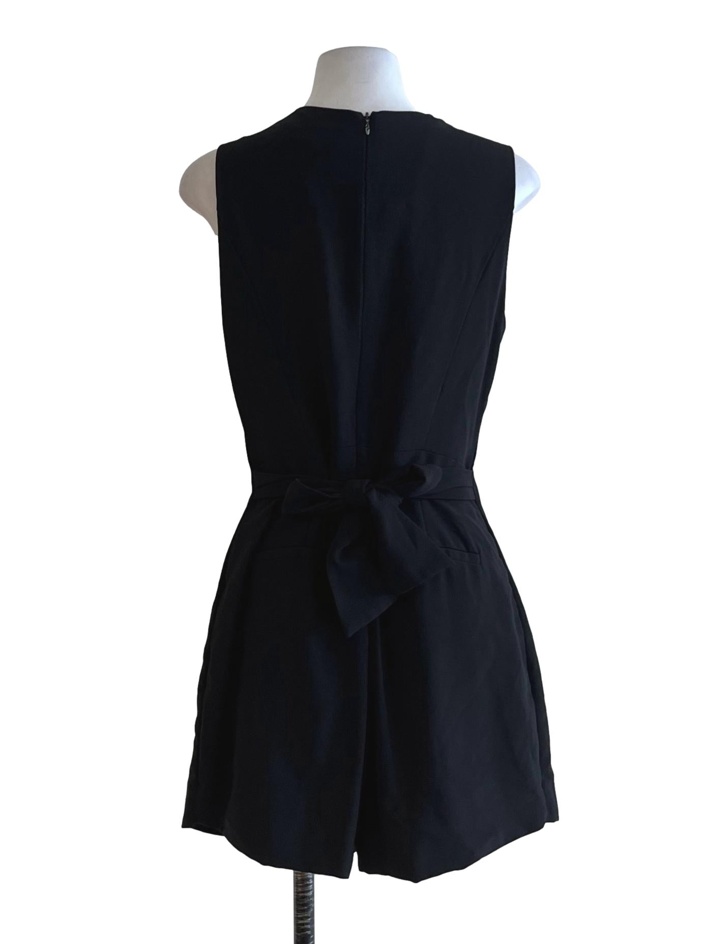 Black V-Neckline Romper