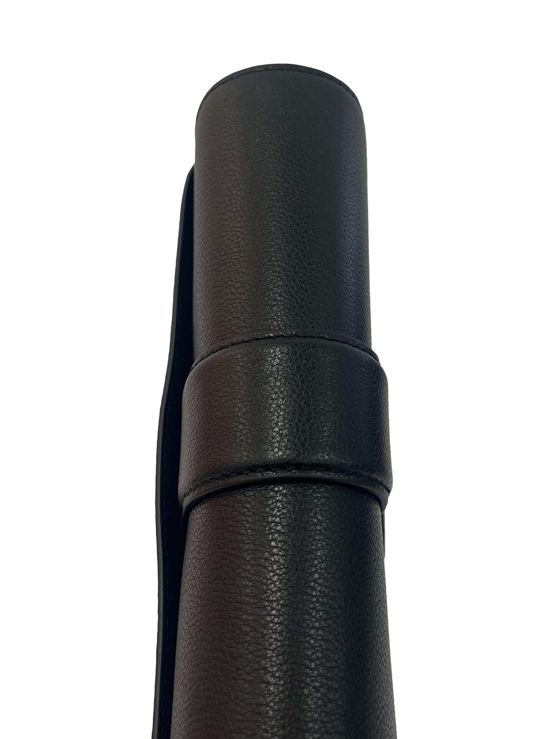 Black Small Shoulder Bag With Changeable Straps