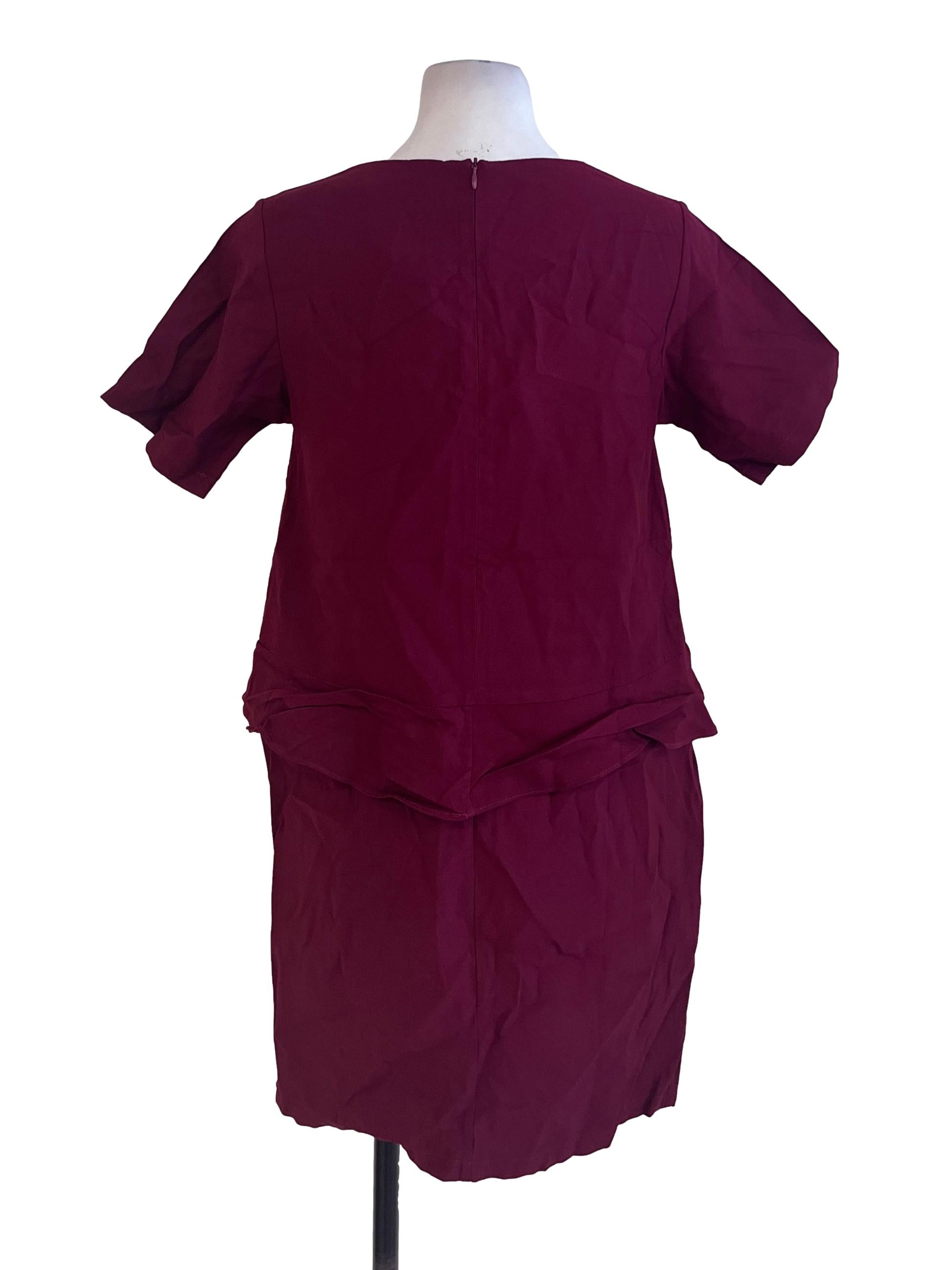 Cherry Red Peplum Dress