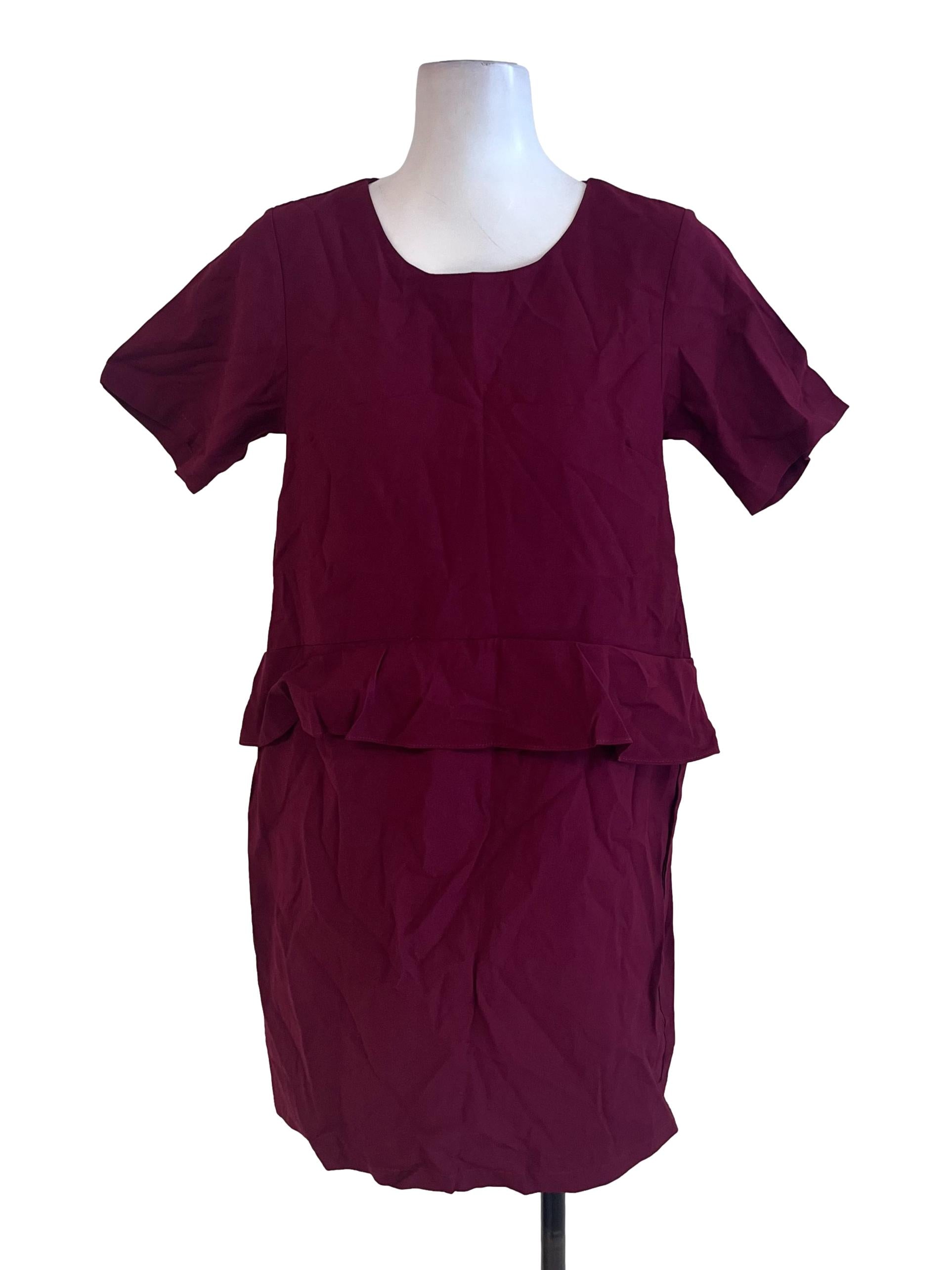 Cherry Red Peplum Dress