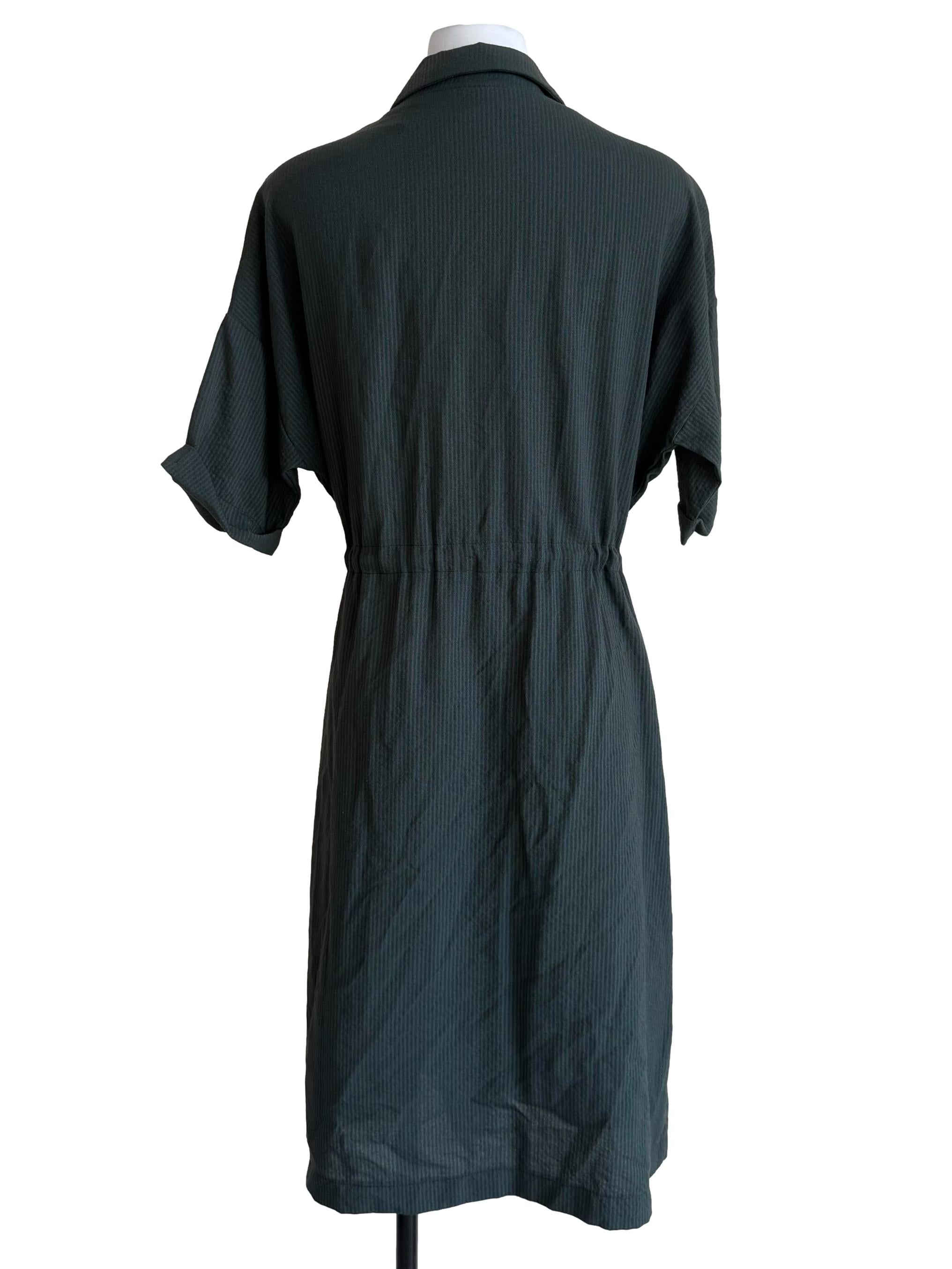 Pine Candy Stripe Shirt Dress