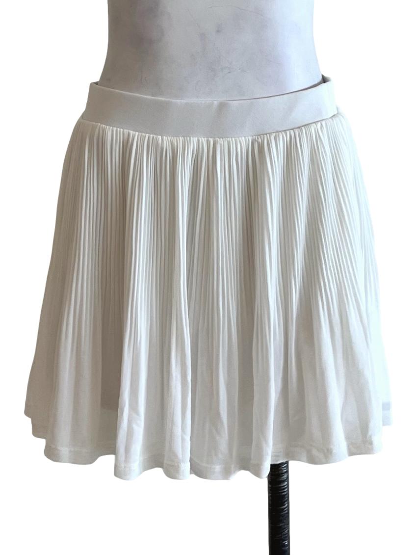 White High-Waisted Mini Skirt