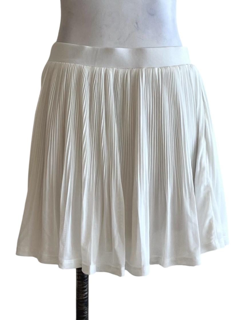 White High-Waisted Mini Skirt