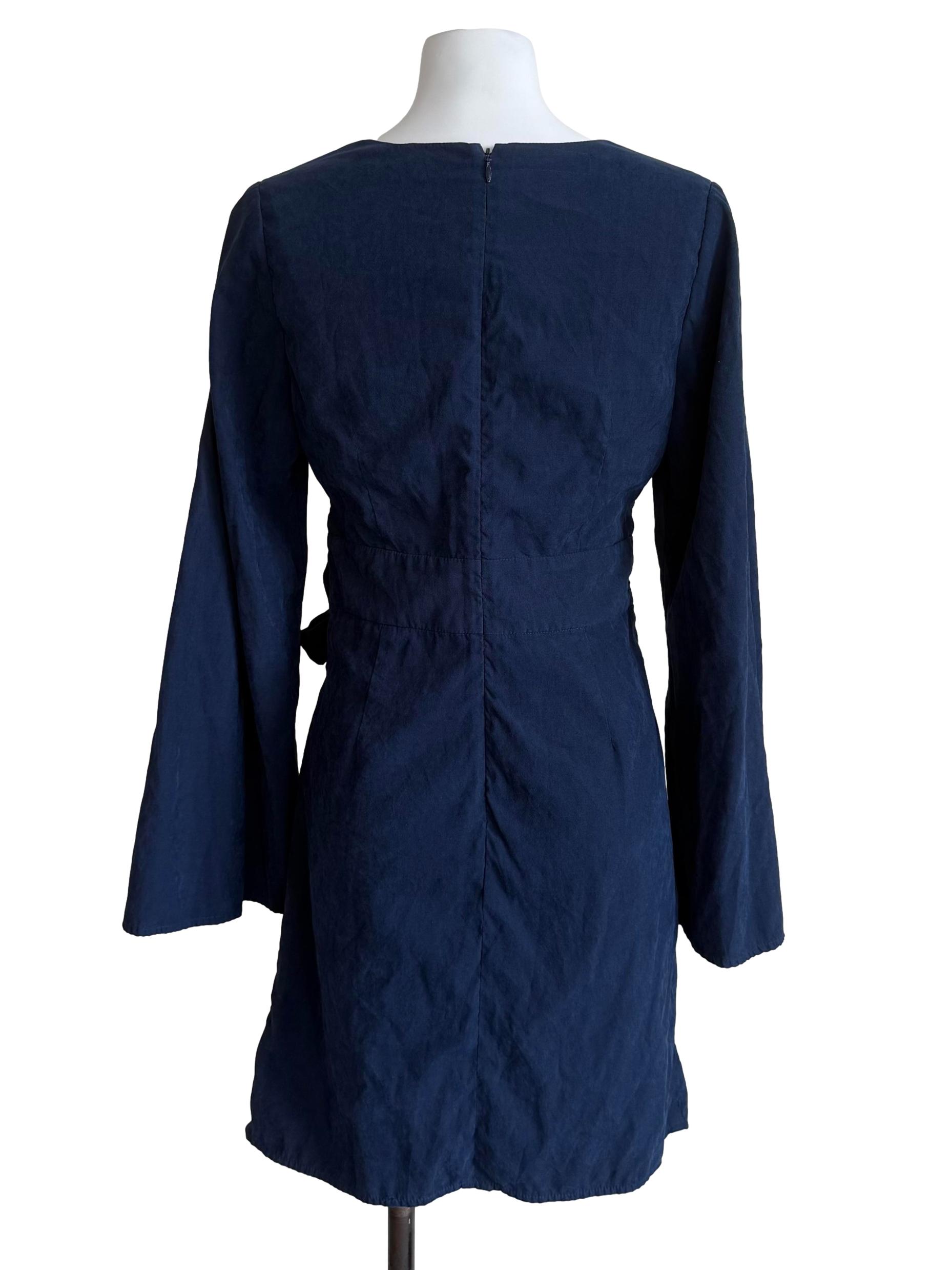 Dull Cobalt Wendy Wrap Dress