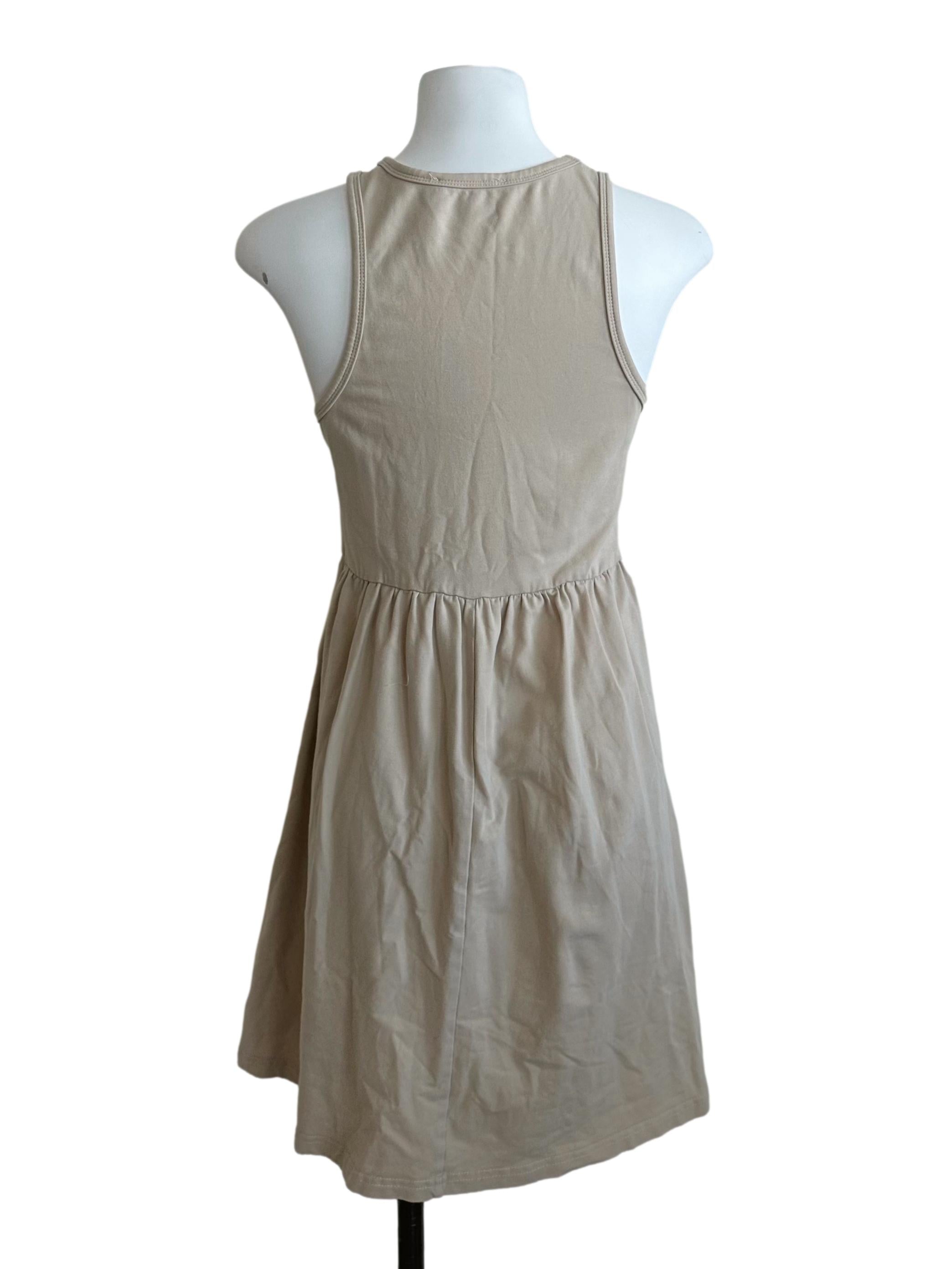 Sand Beige Halter A Line Dress