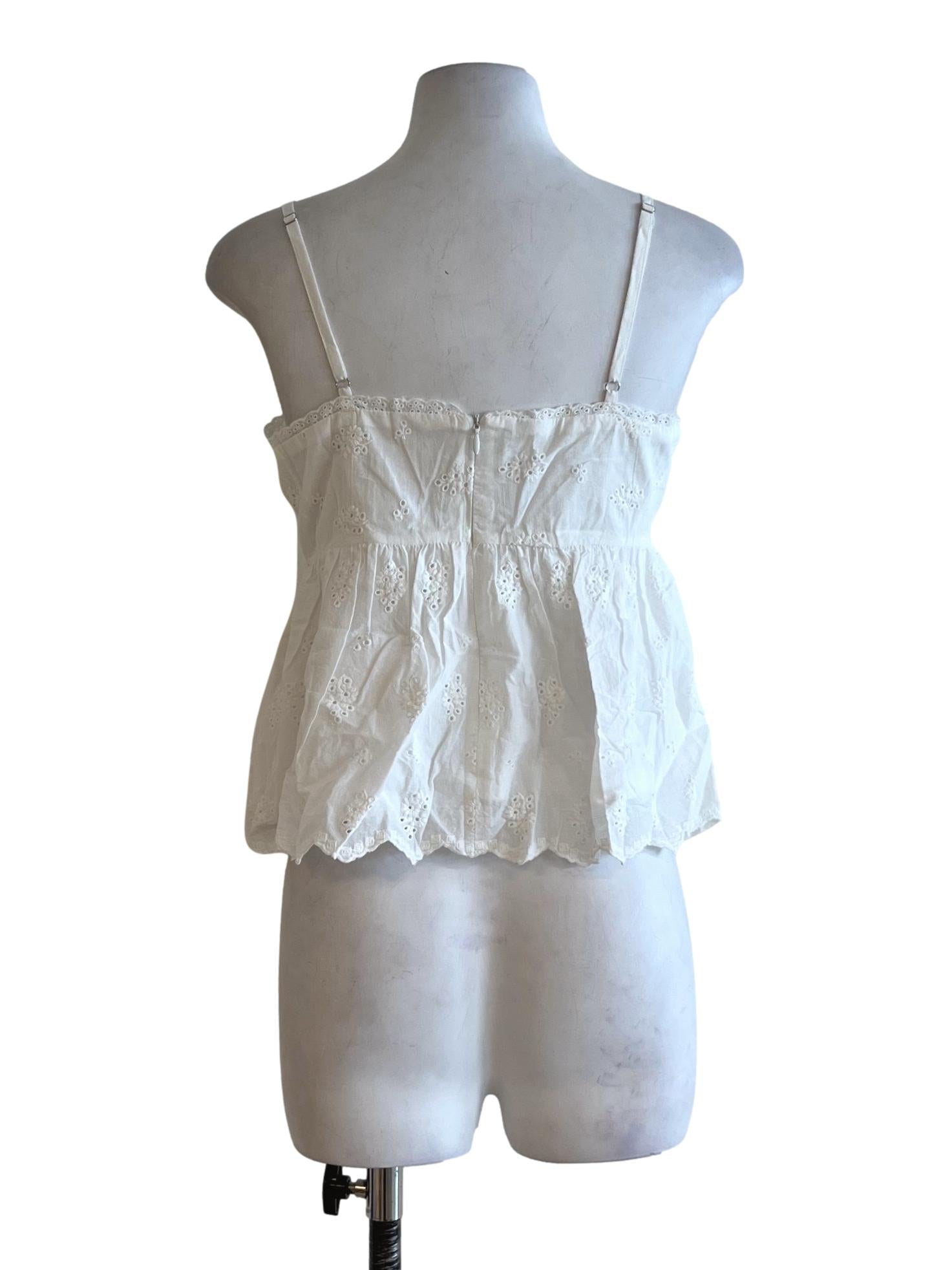 White Spaghetti Strap Sleeveless Top