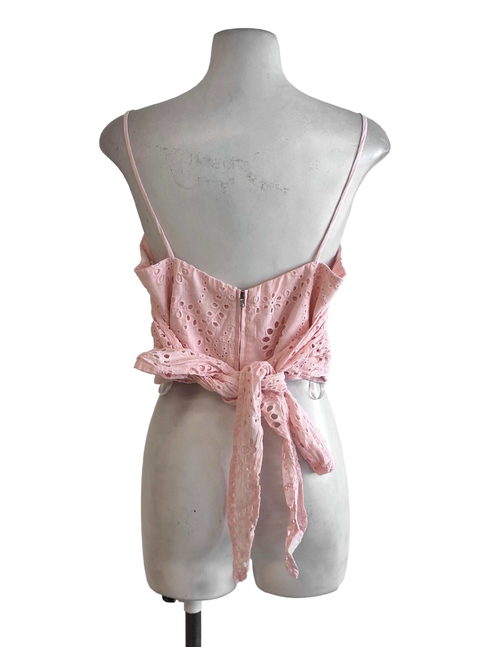 Light Pink Eyelet Embroidery Top LB