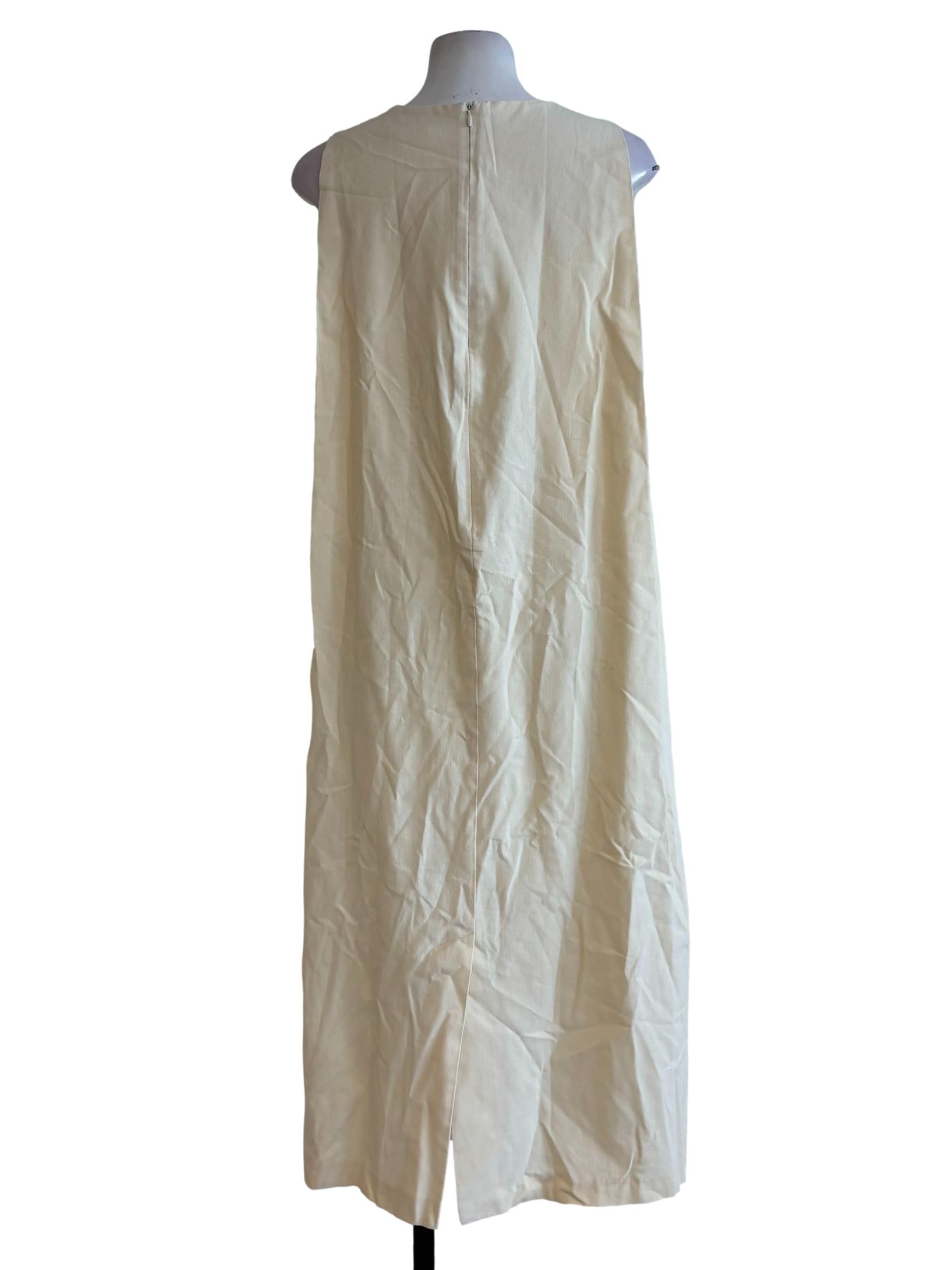 Cream Sleeveless Dress