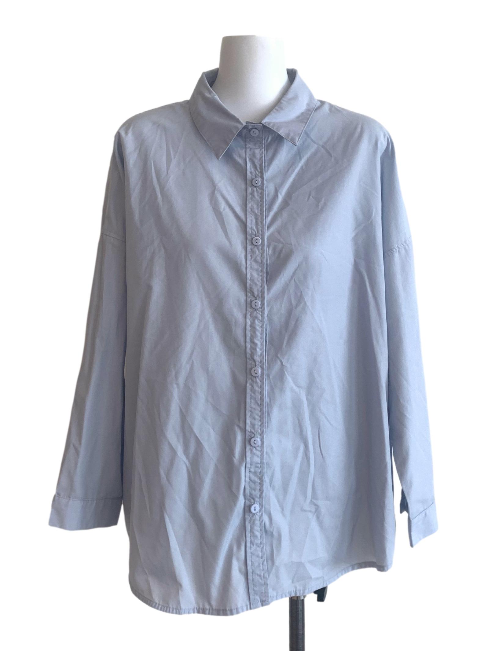Light Blue Collared Top TTR